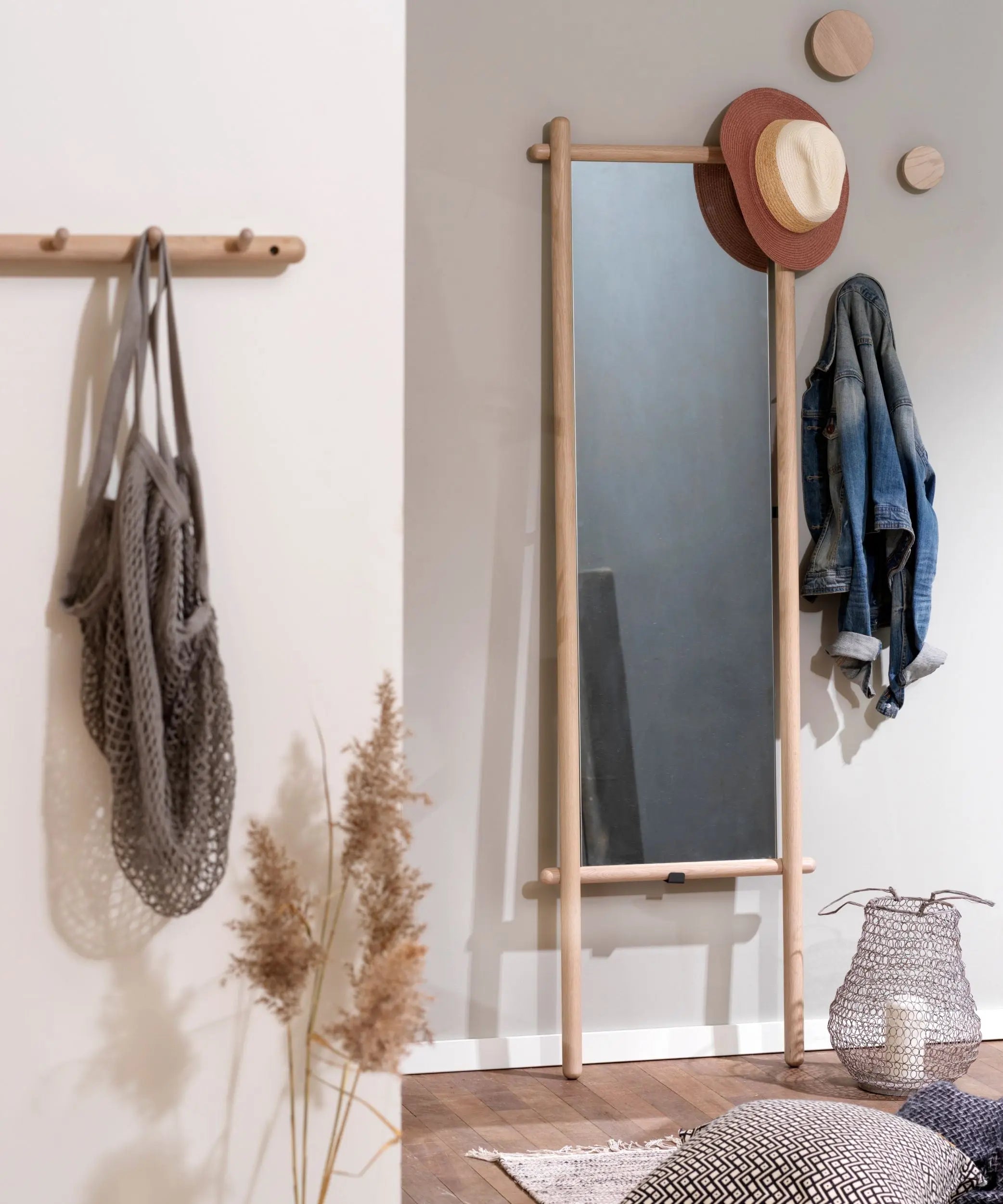 Rowico Milford naulakko 80 cm valkolakattu tammi Rowico