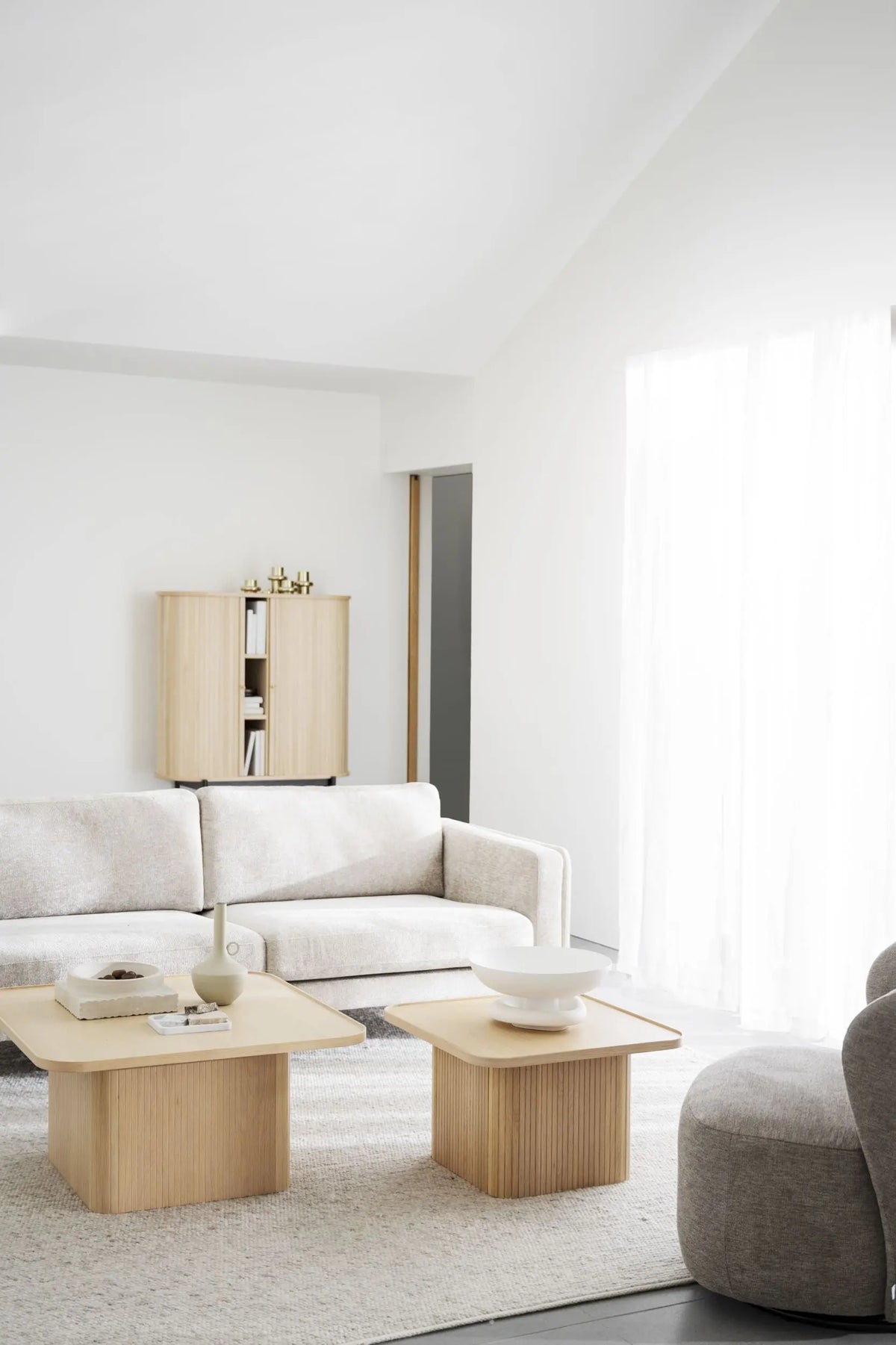 Rowico Sullivan sohvapöytä 60x60 valkolakattu tammi Rowico