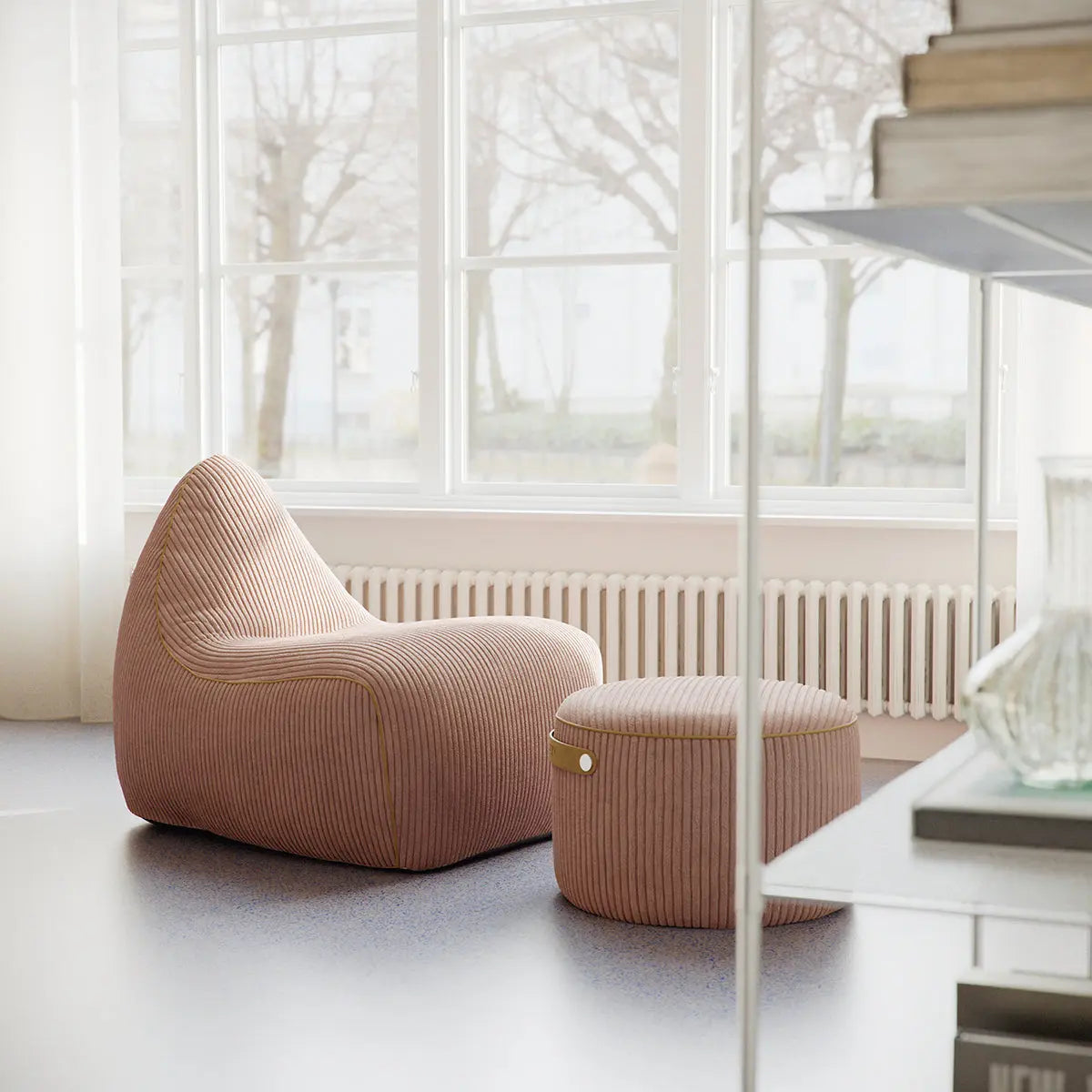 SACKit Chair Indoor säkkituoli corduroy roosa SACKit