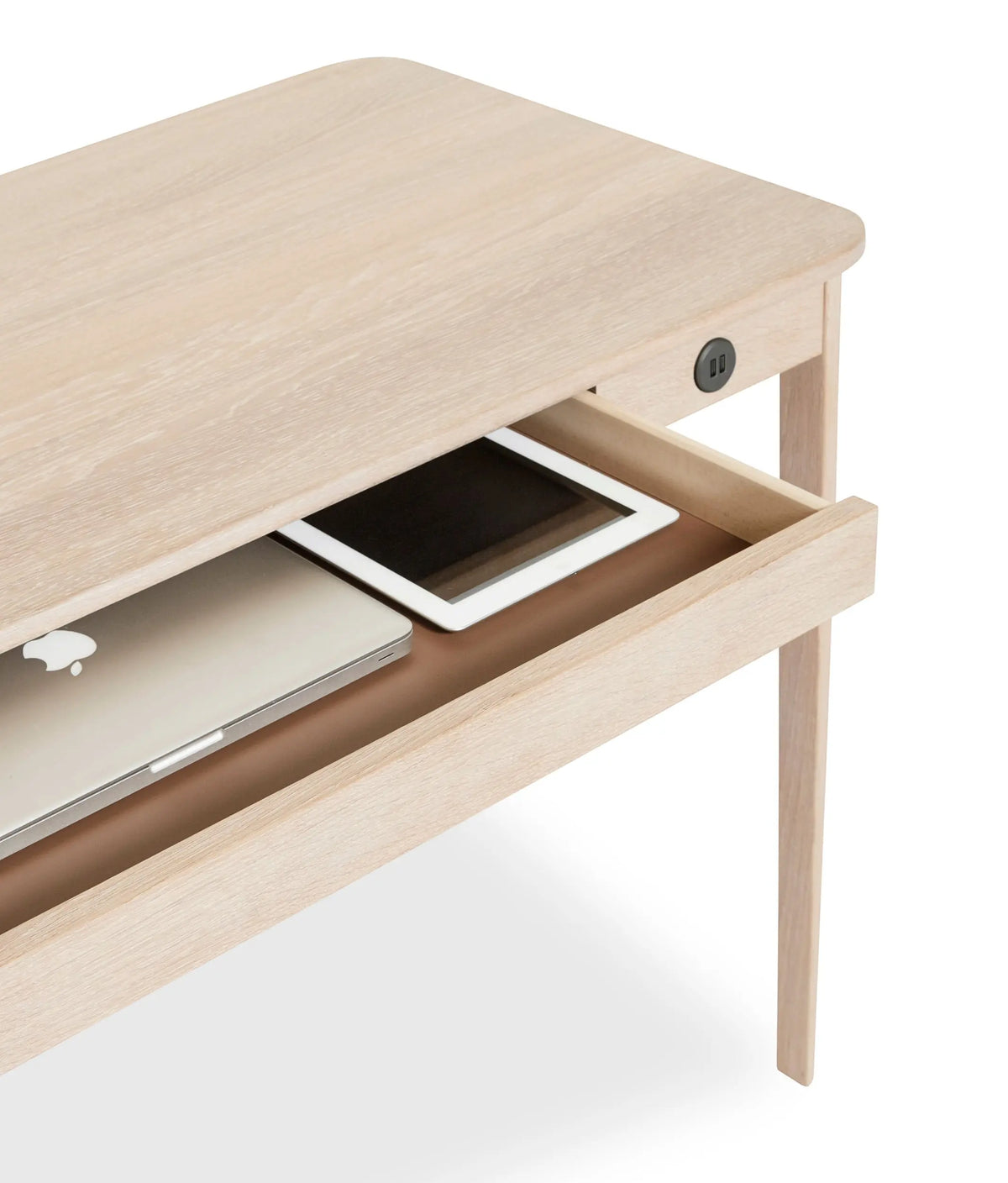 Skovby #131 työpöytä valkoöljytty tammi/valkoinen Skovby