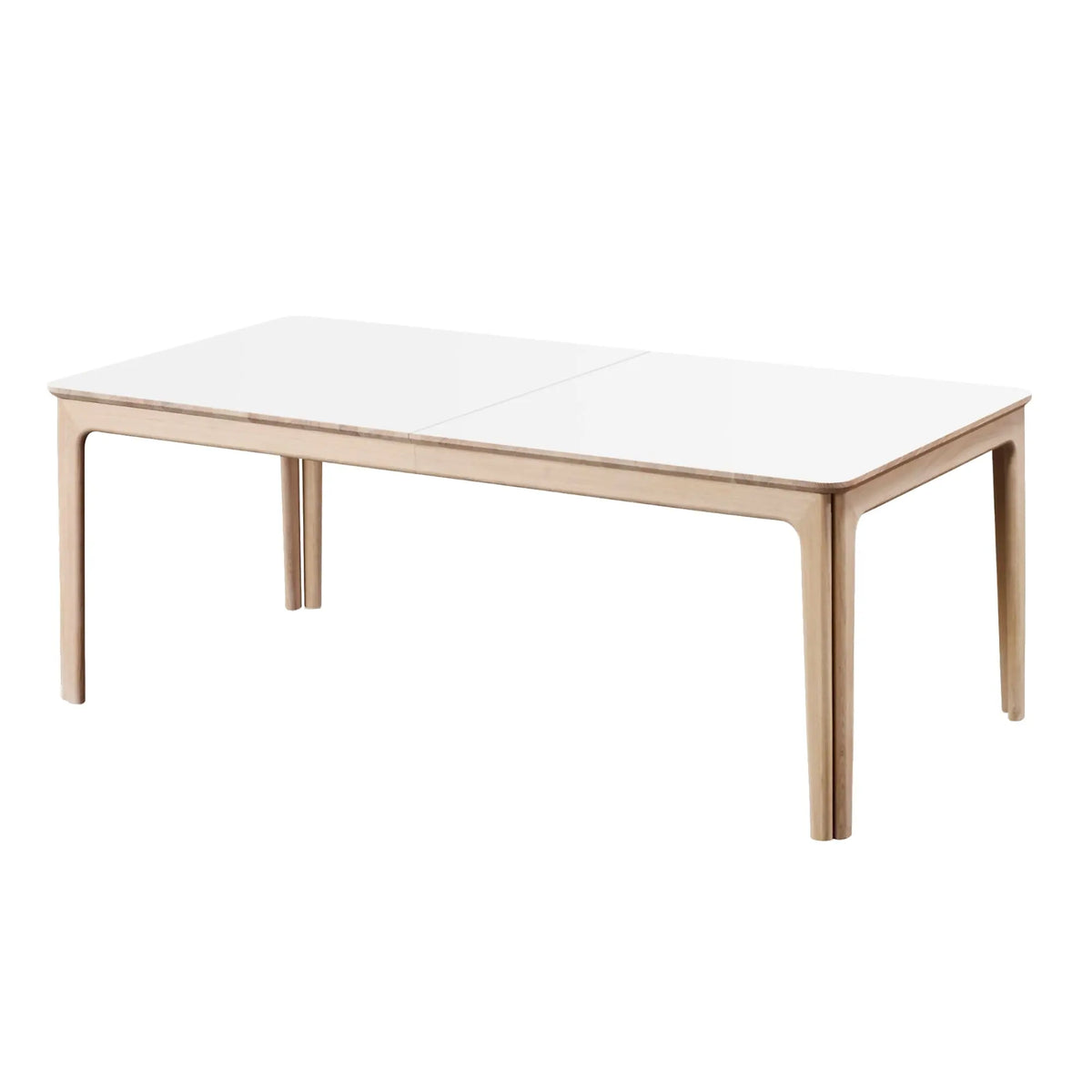 Skovby #27 jatkettava pöytä öljytty tammi/valkoinen laminaatti Skovby