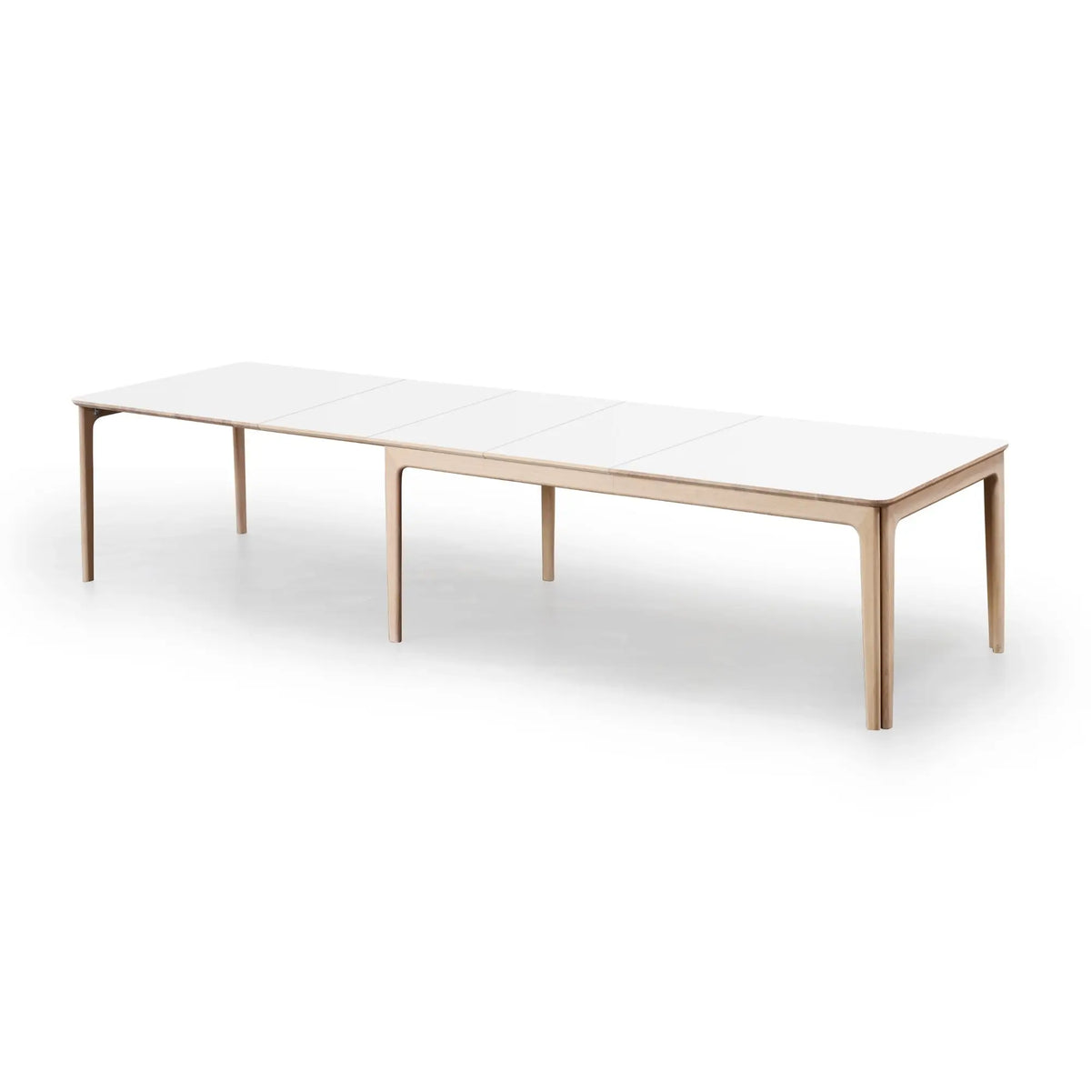 Skovby #27 jatkettava pöytä öljytty tammi/valkoinen laminaatti Skovby