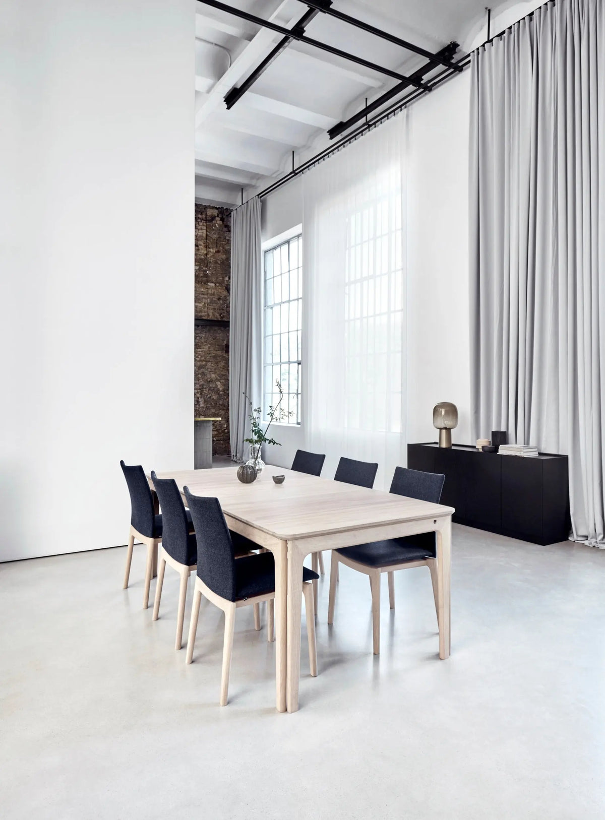 Skovby #27 jatkettava pöytä valkoöljytty tammi Skovby