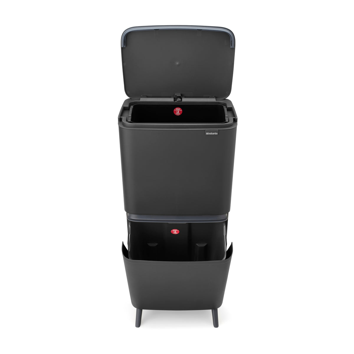 Brabantia SortUp Hi 20+25L kierrätysastia tummanharmaa