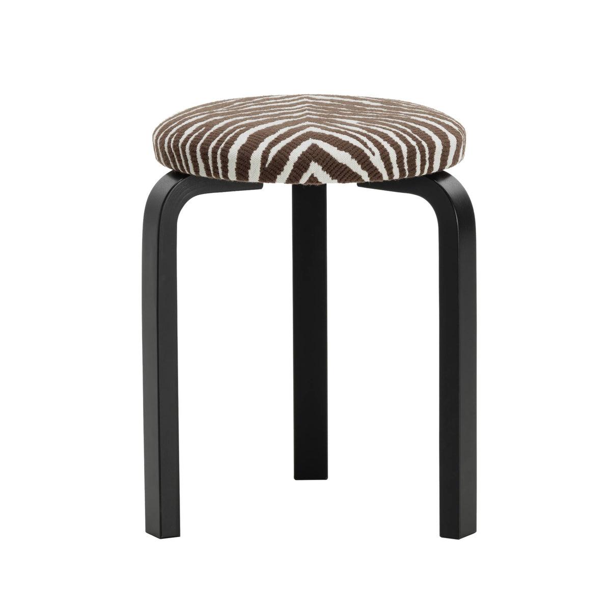 Artek 60 Stool Zebra brown/black