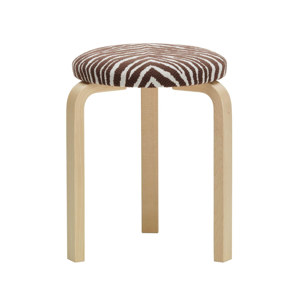 Artek 60 Stool Zebra brown/birch