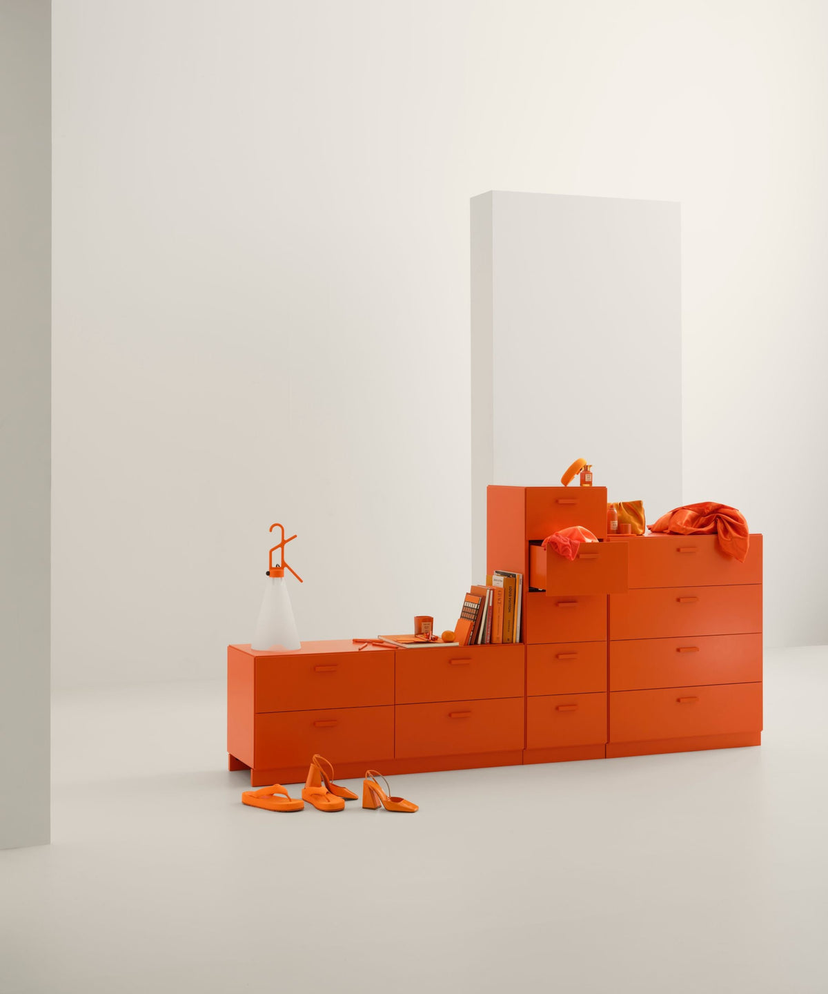 String Furniture Relief sokkeli 41cm 2kpl oranssi String Furniture