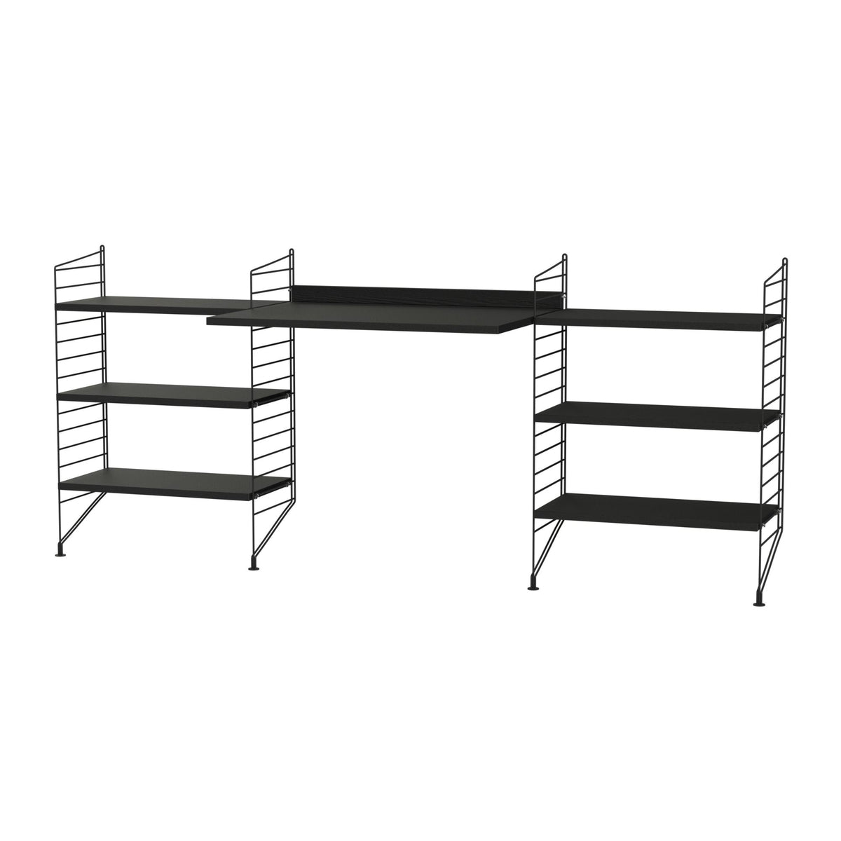 String System Workspace D kokonaisuus musta String Furniture