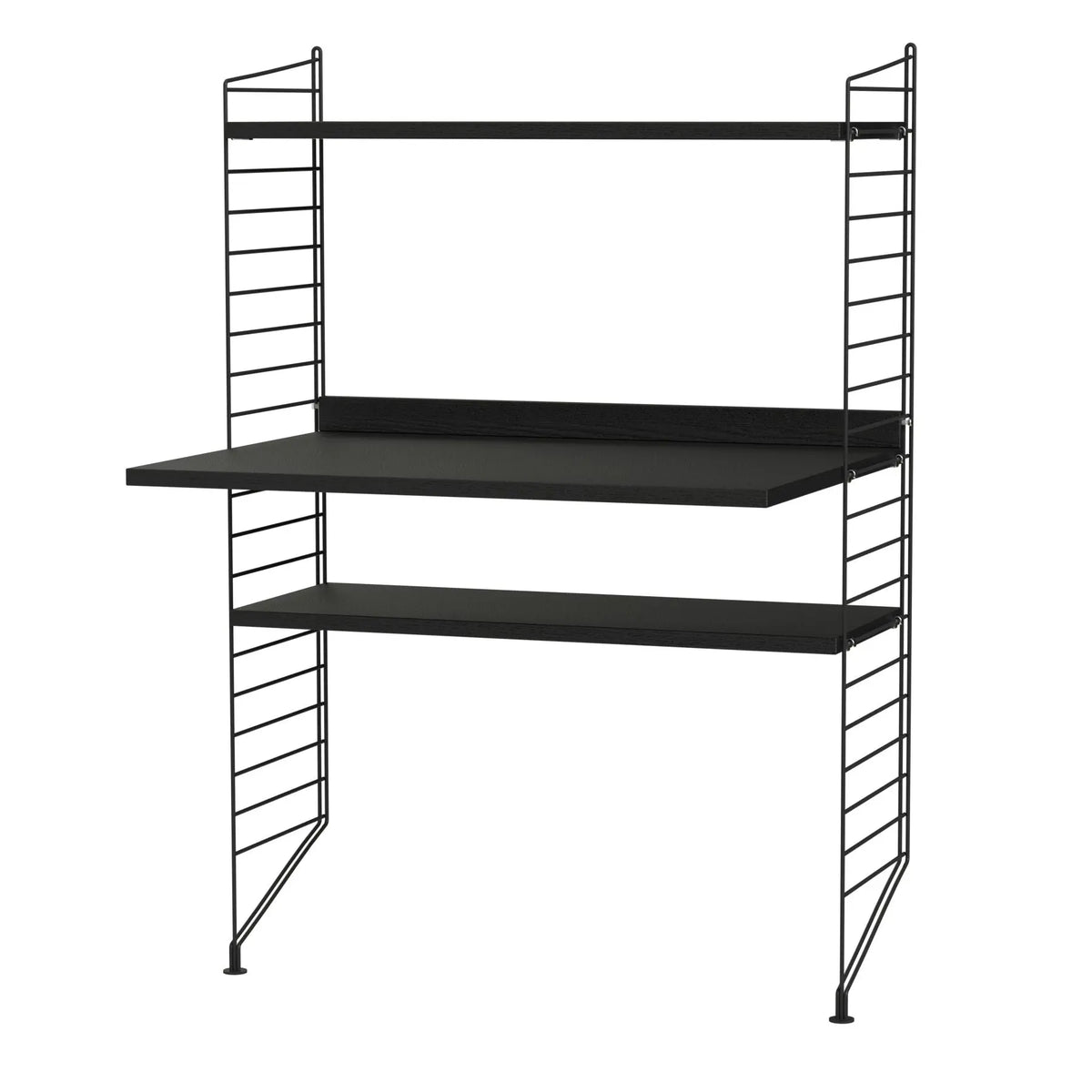 String System Workspace H kokonaisuus musta String Furniture