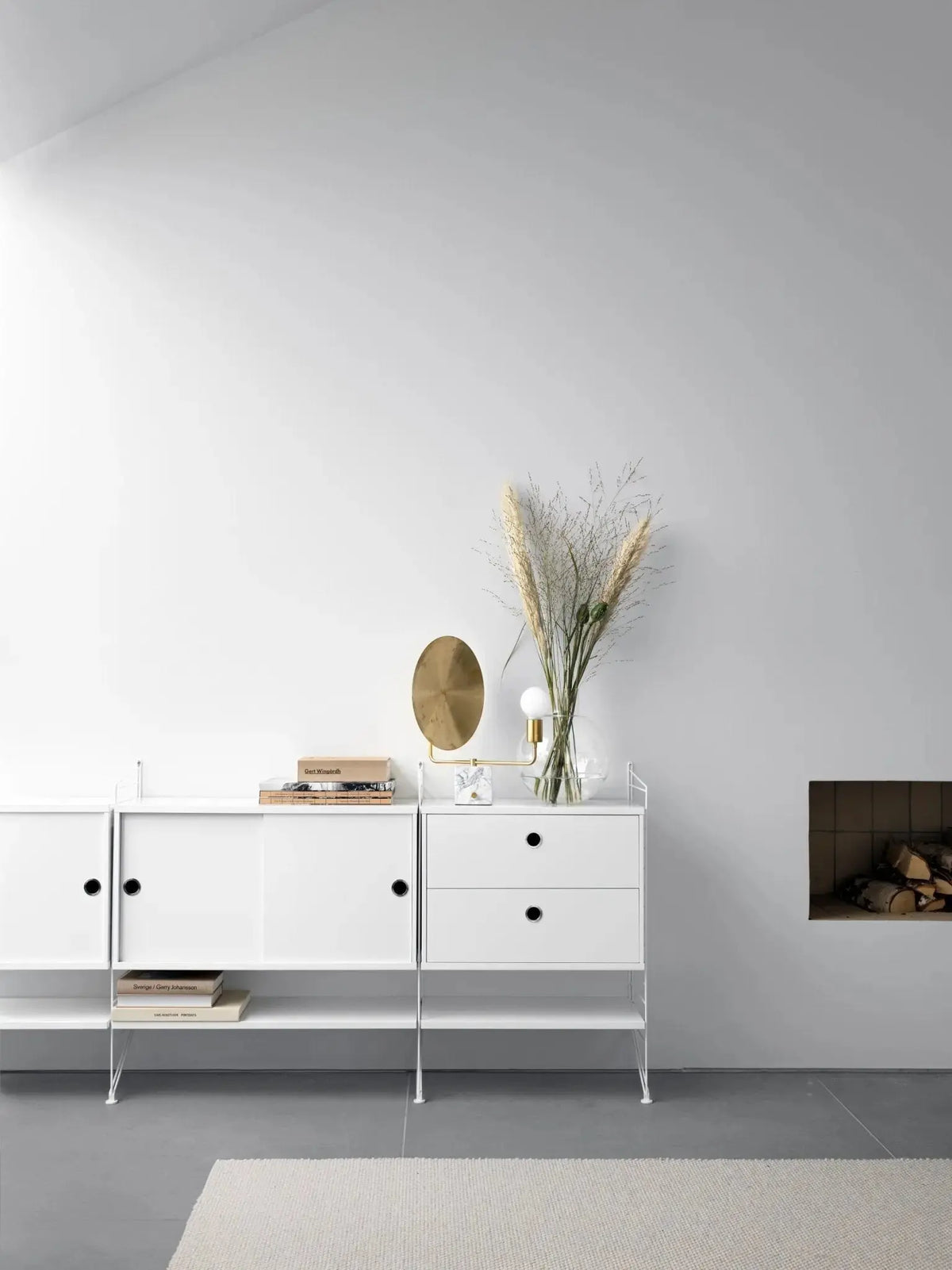 String System hylly 78x30 valkoinen 3 kpl - Laatukaluste