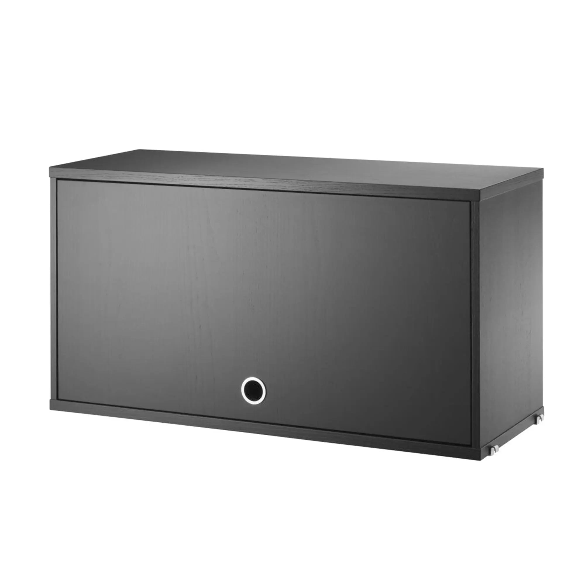 String System kaappi klaffiovella 78x30 musta - Laatukaluste