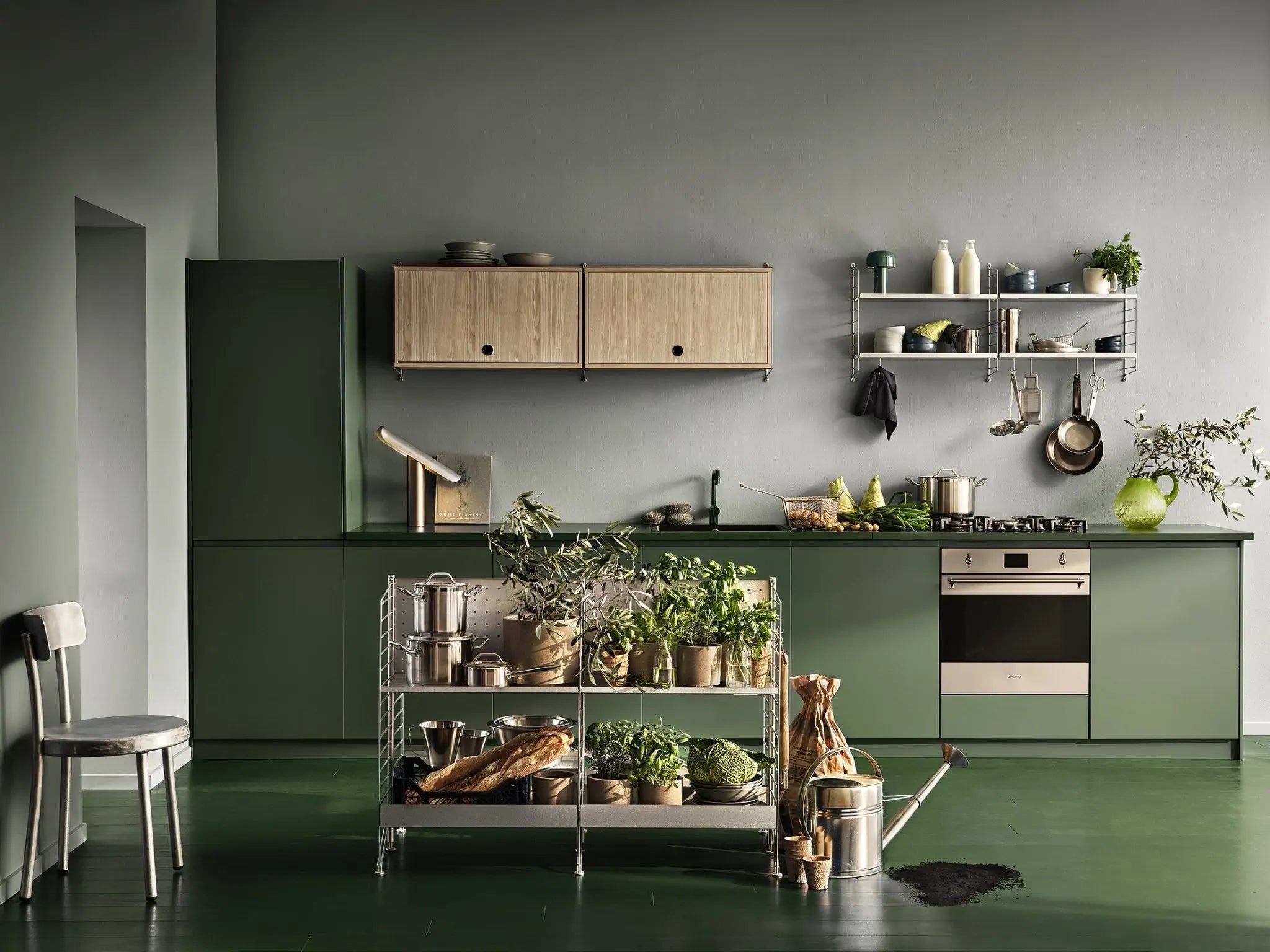 String System kaappi klaffiovella 78x30 tammi - Laatukaluste