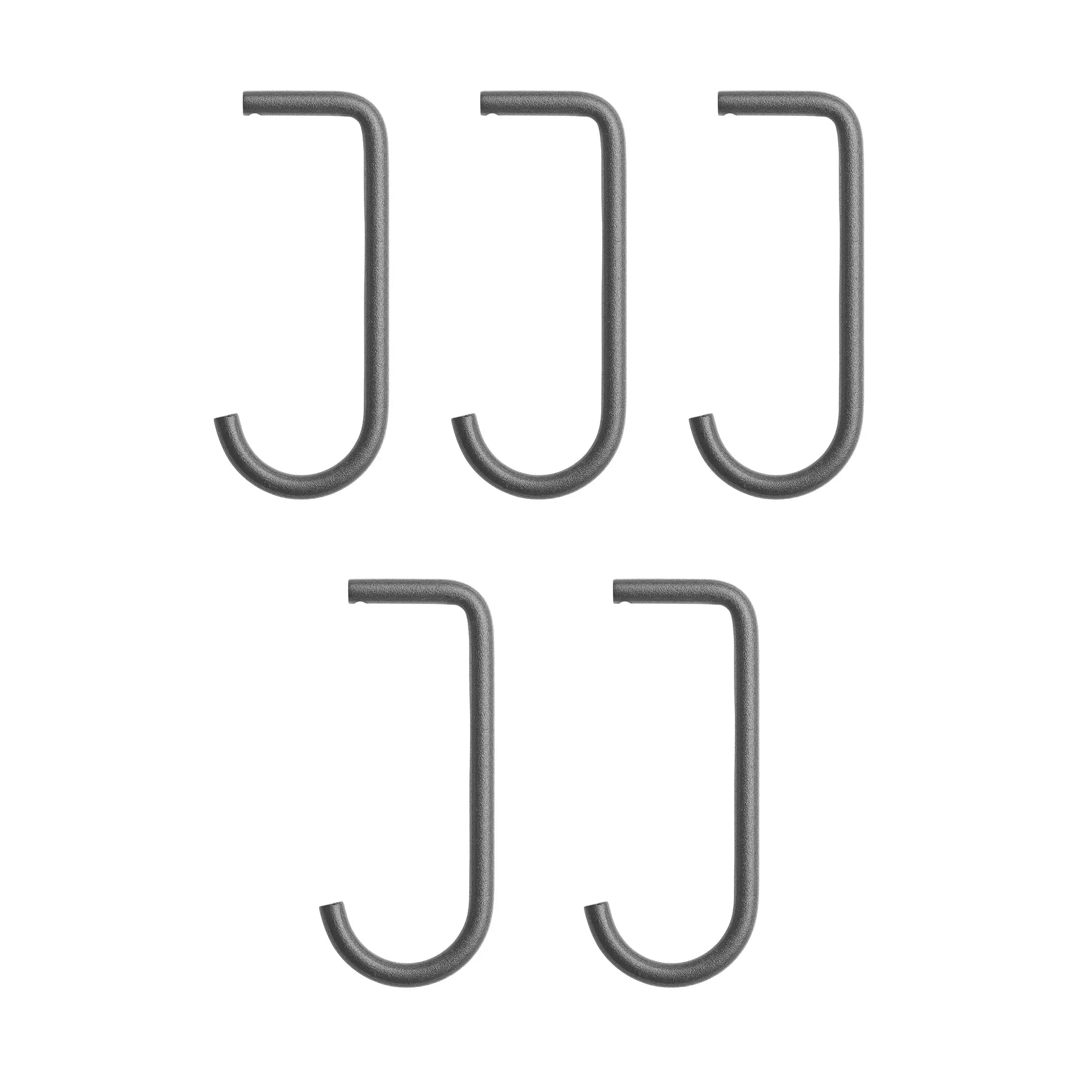 String System koukut metallihyllyihin (5kpl) musta - Laatukaluste