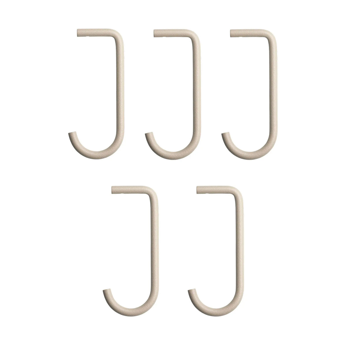 String System koukut metallihyllyyn beige 5kpl String Furniture