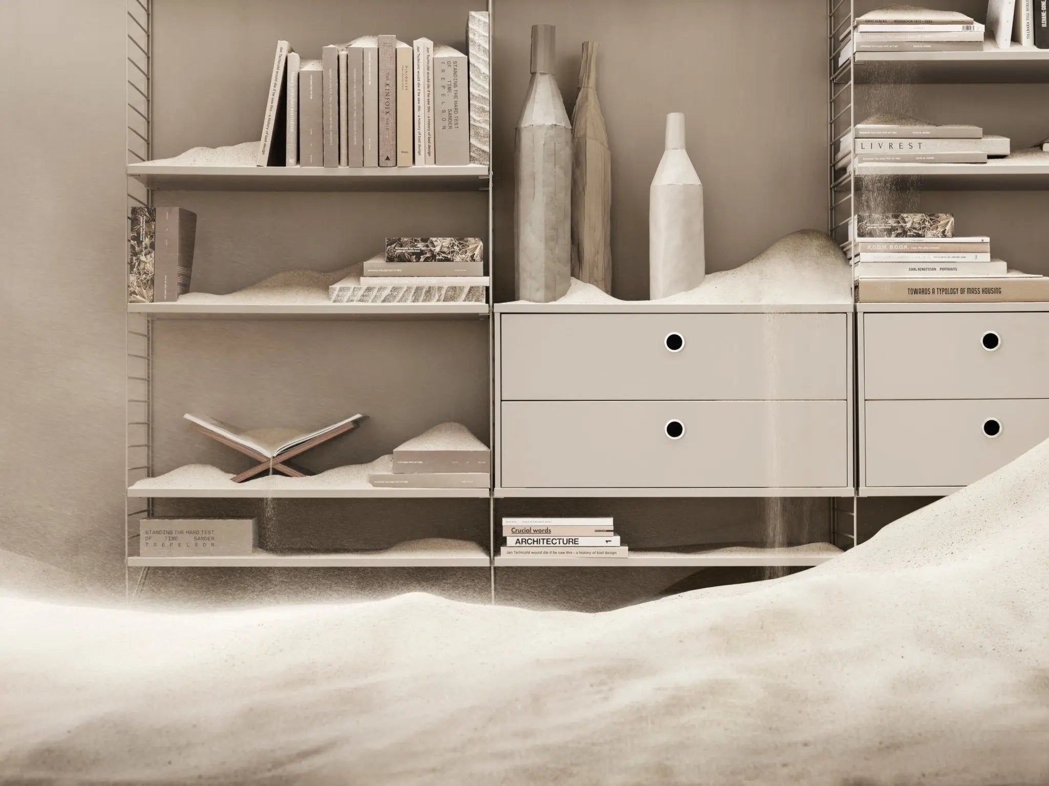 String System laatikosto 78cm beige - Laatukaluste