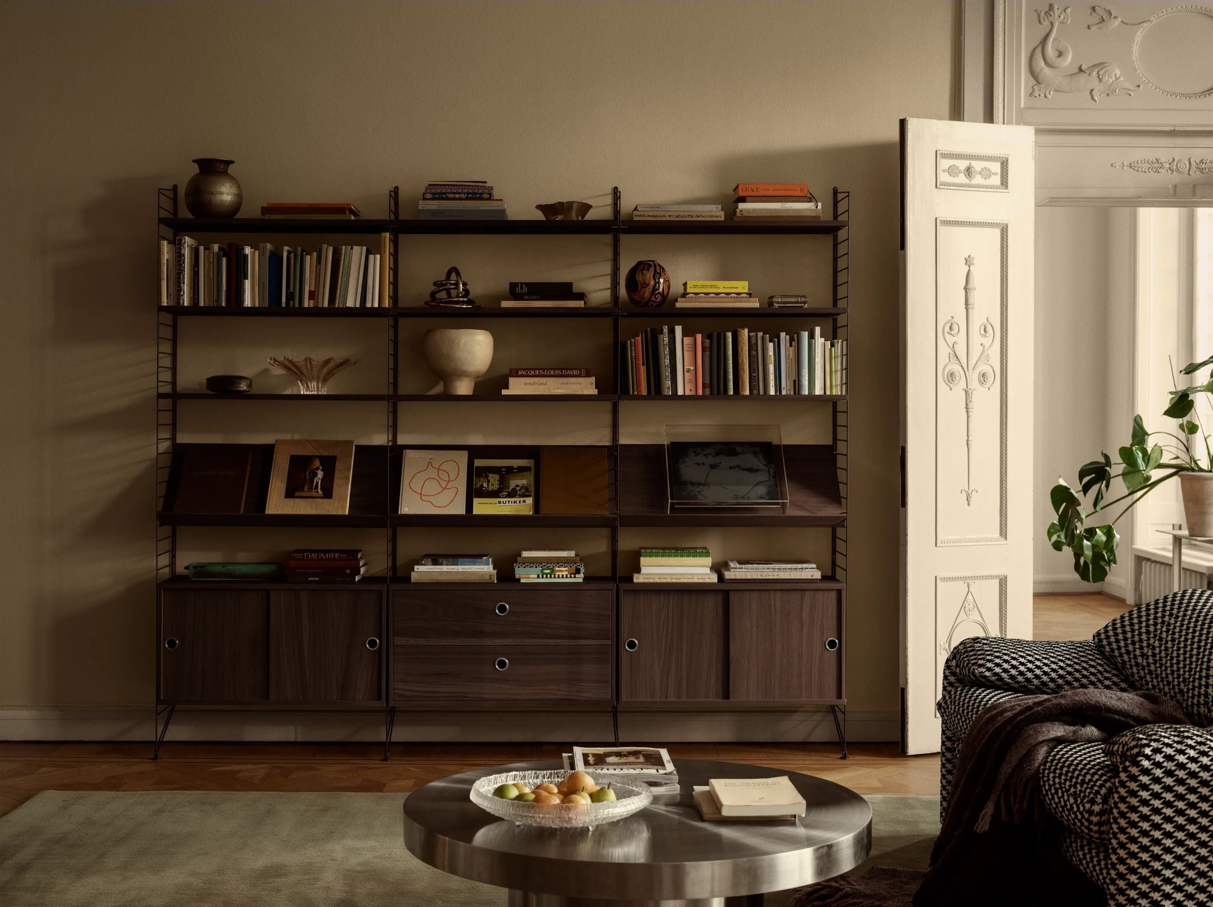 String System laatikosto 78x30 tumma tammi String Furniture