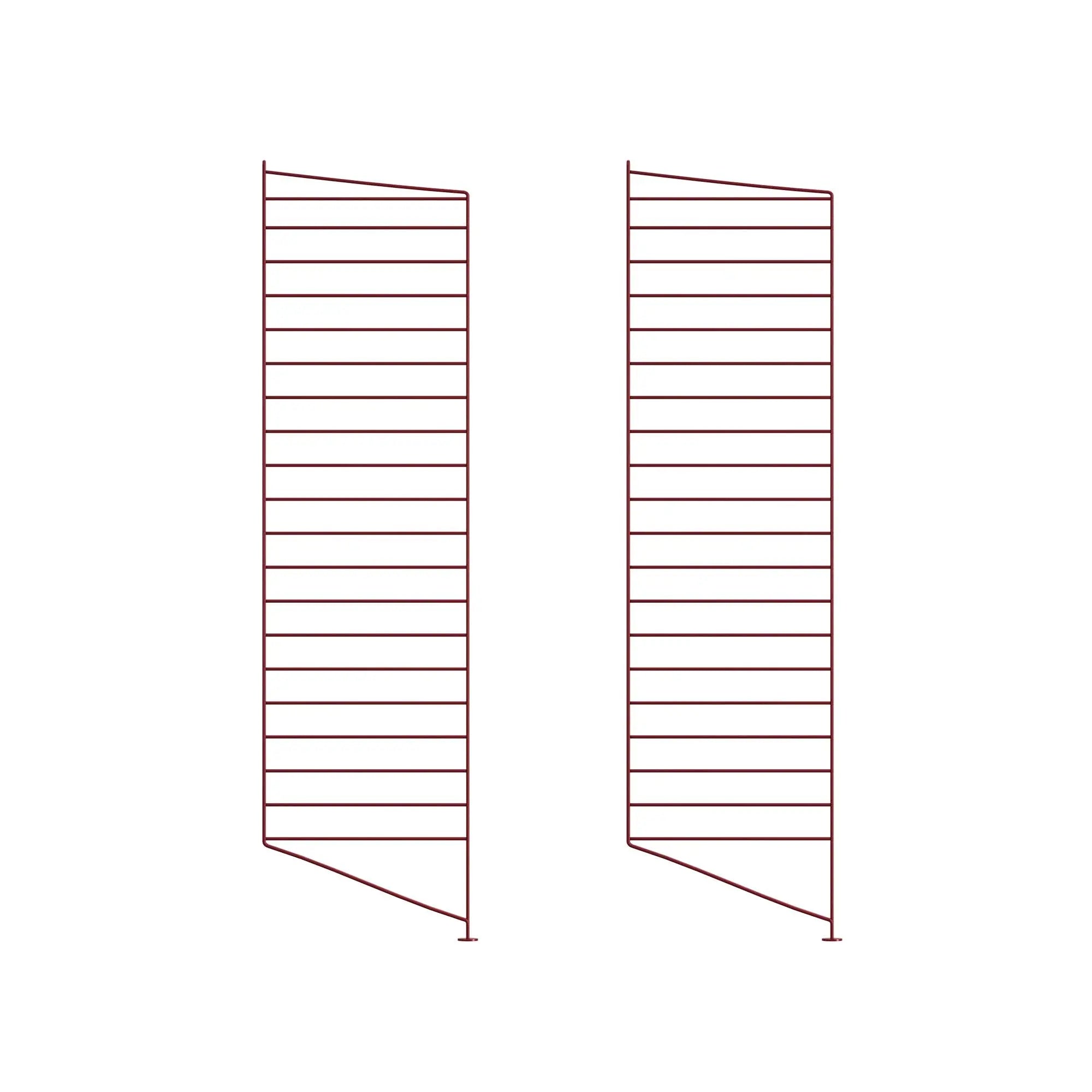 String System lattiapaneeli 115x30 tummanpunainen 2kpl String Furniture