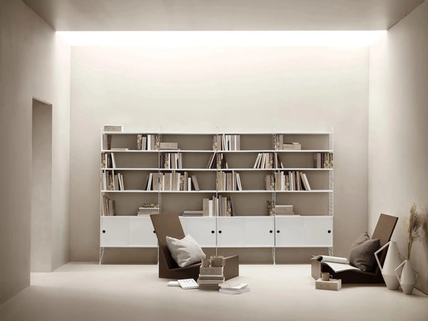 String System lattiapaneeli 115x30 valkoinen String Furniture