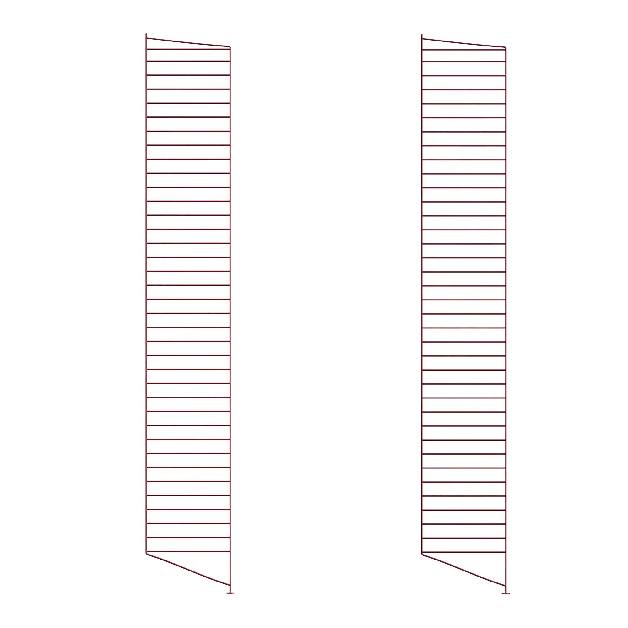 String System lattiapaneeli 200x30 tummanpunainen 2kpl String Furniture