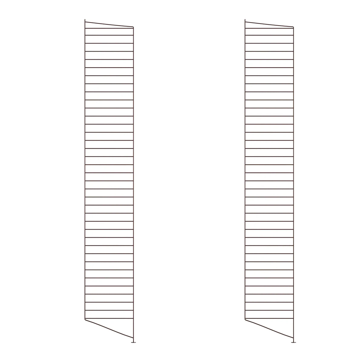 String System lattiapaneeli 200x30 tummanruskea 2kpl String Furniture