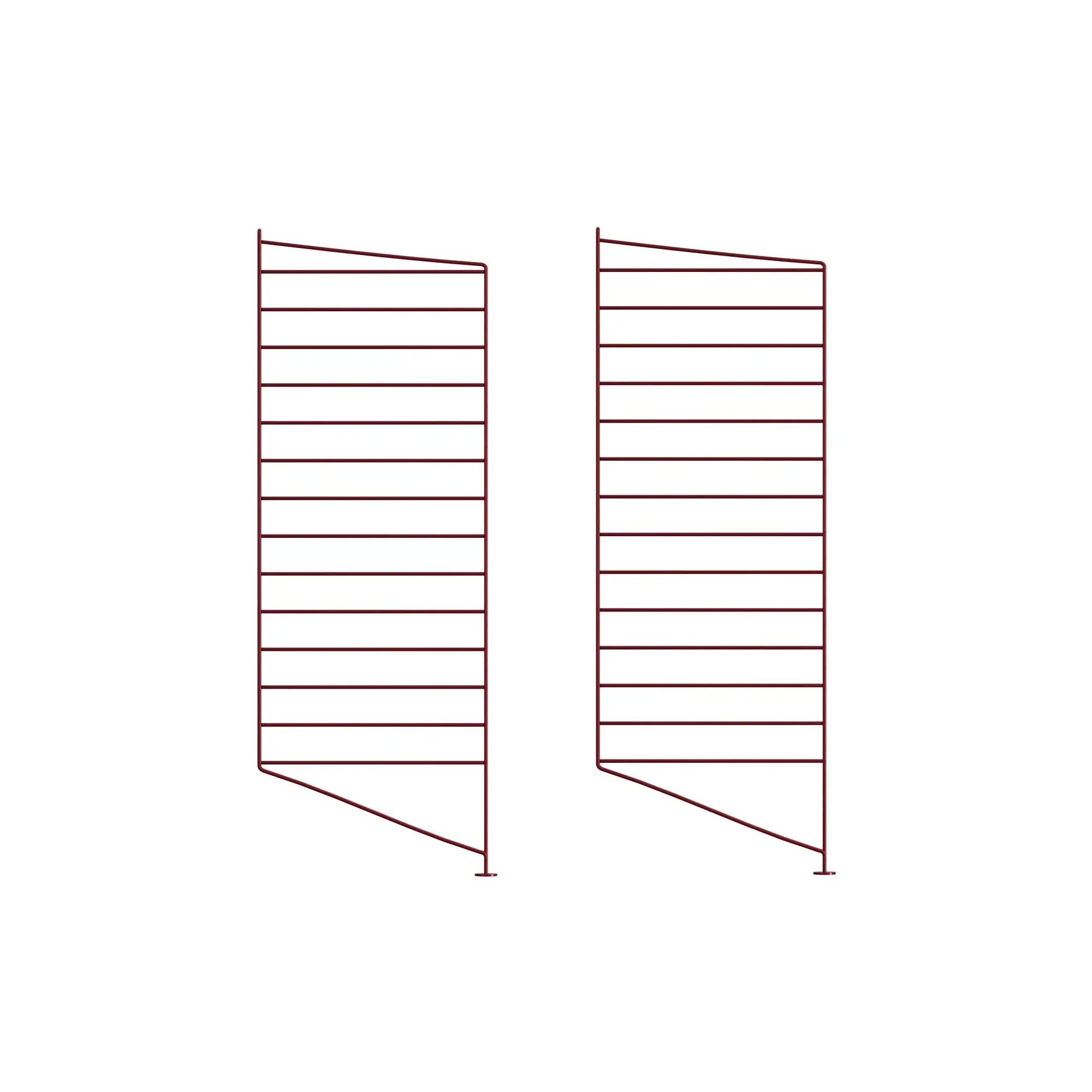 String System lattiapaneeli 85x30 tummanpunainen 2kpl String Furniture