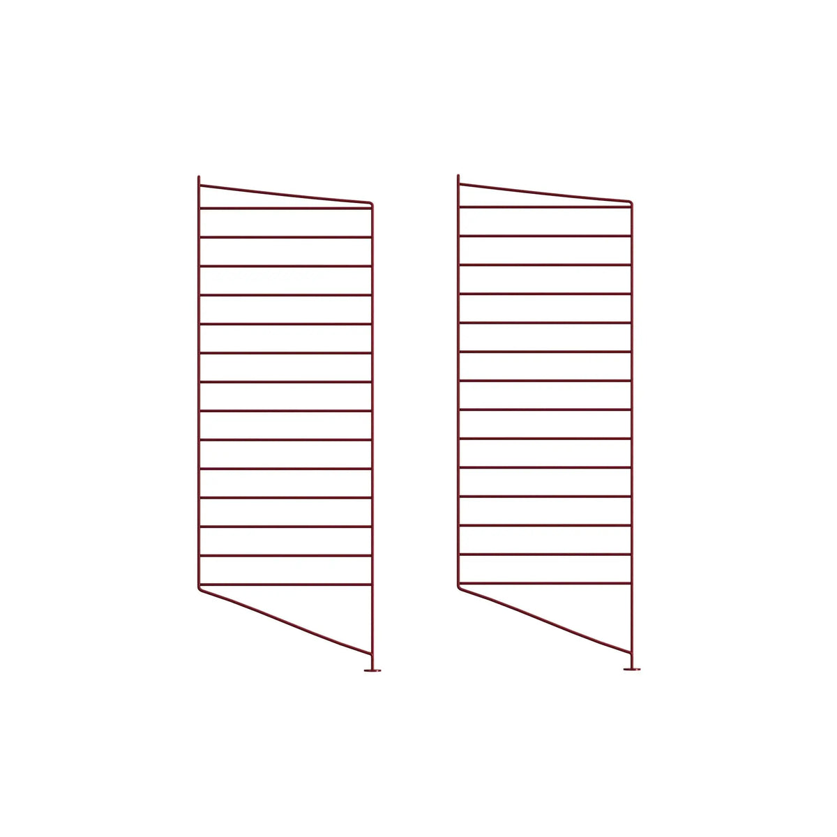 String System lattiapaneeli 85x30 tummanpunainen 2kpl String Furniture