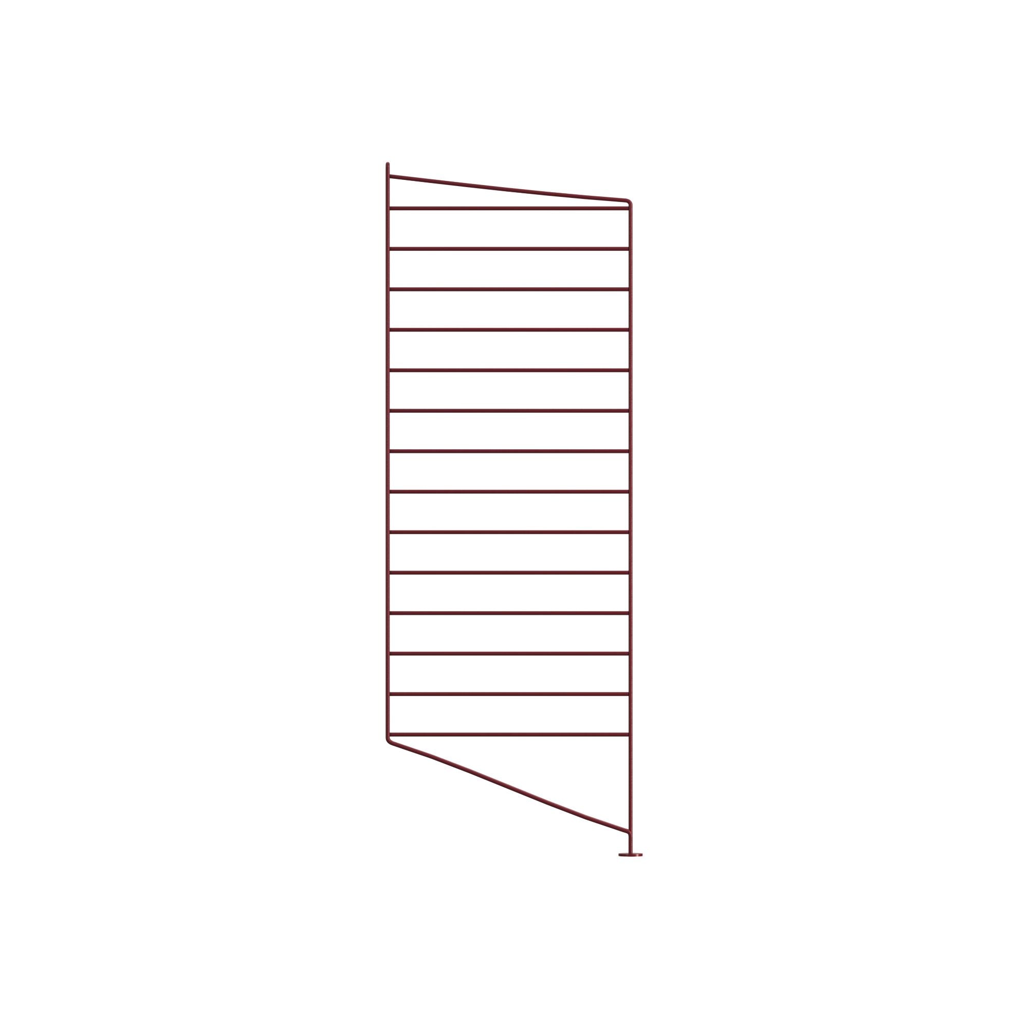 String System lattiapaneeli 85x30 tummanpunainen String Furniture