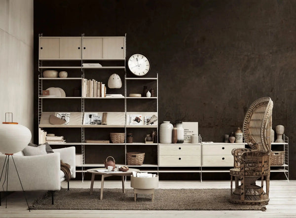 String System lattiapaneeli 85x30 valkoinen 2kpl String Furniture