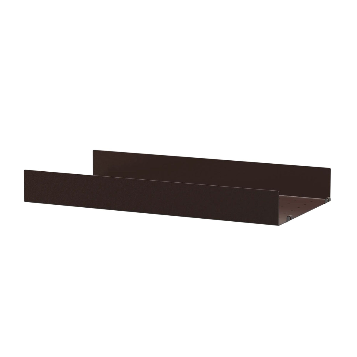 String System metallihylly korkea reuna 58x30 tummanruskea String Furniture