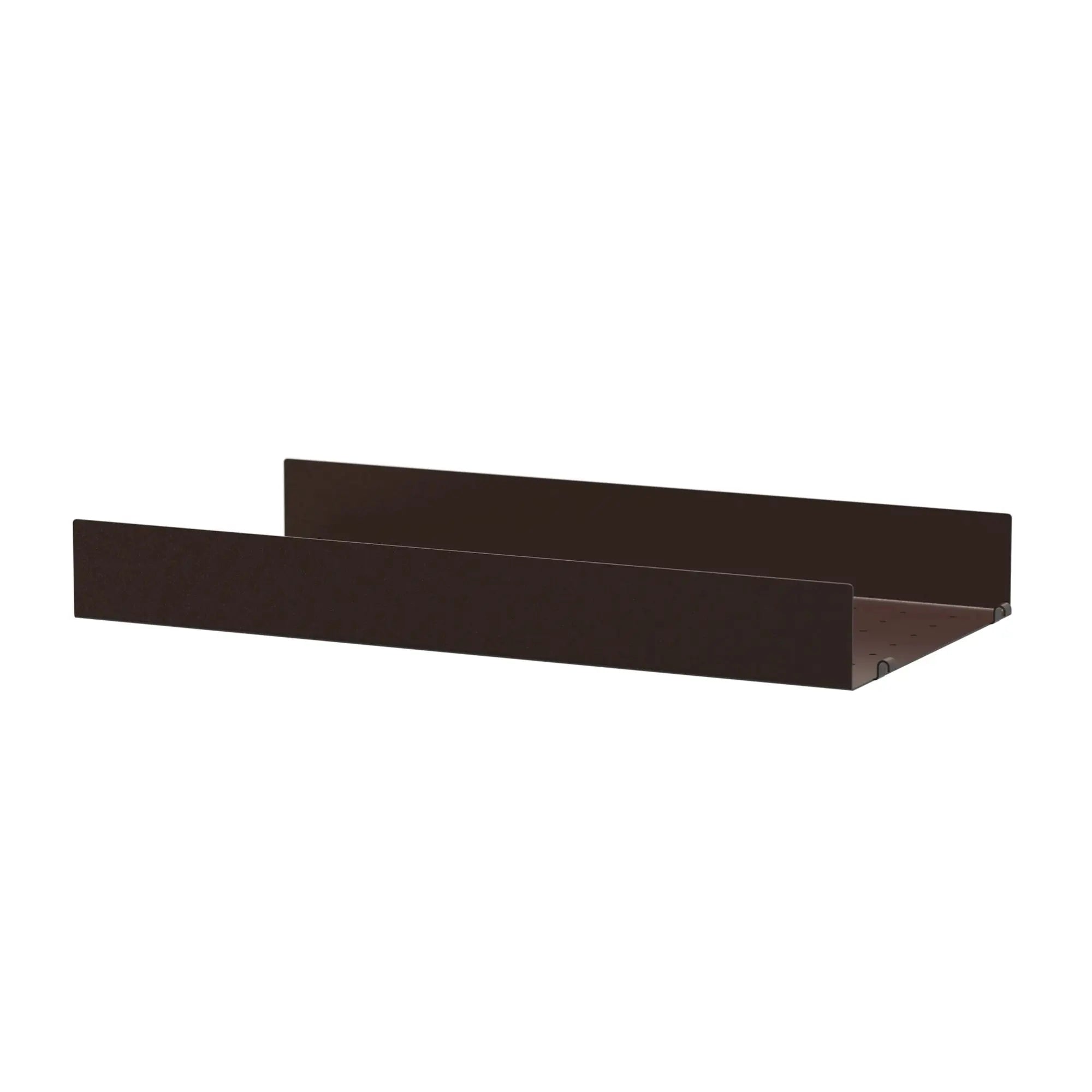 String System metallihylly korkea reuna 58x30 tummanruskea String Furniture