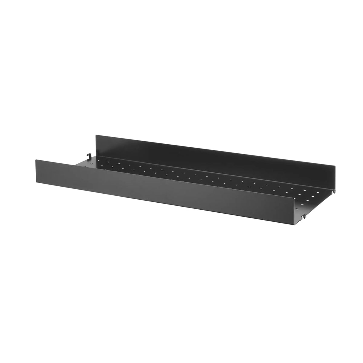 String System metallihylly korkea reuna 78x30 musta - Laatukaluste