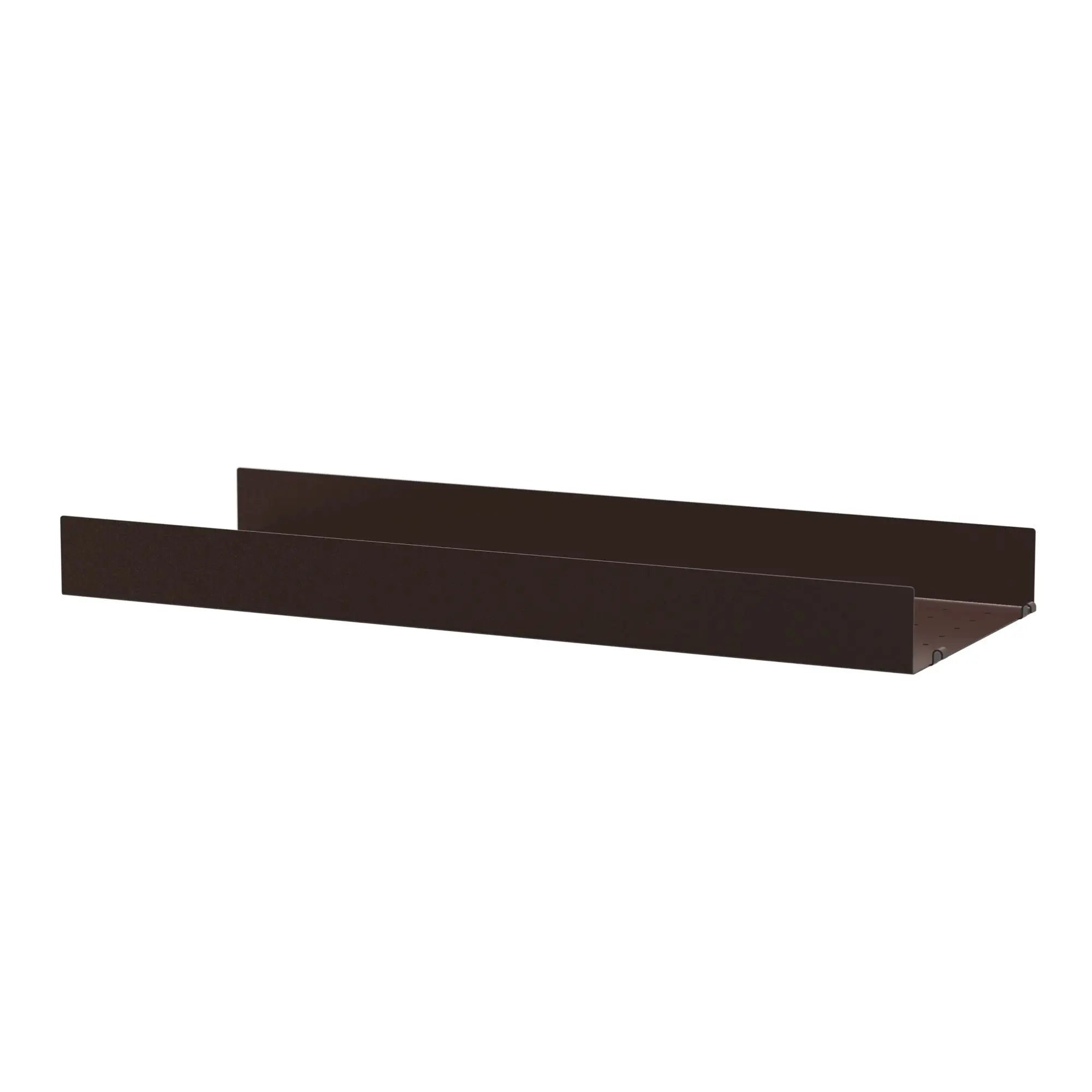 String System metallihylly korkea reuna 78x30 tummanruskea String Furniture