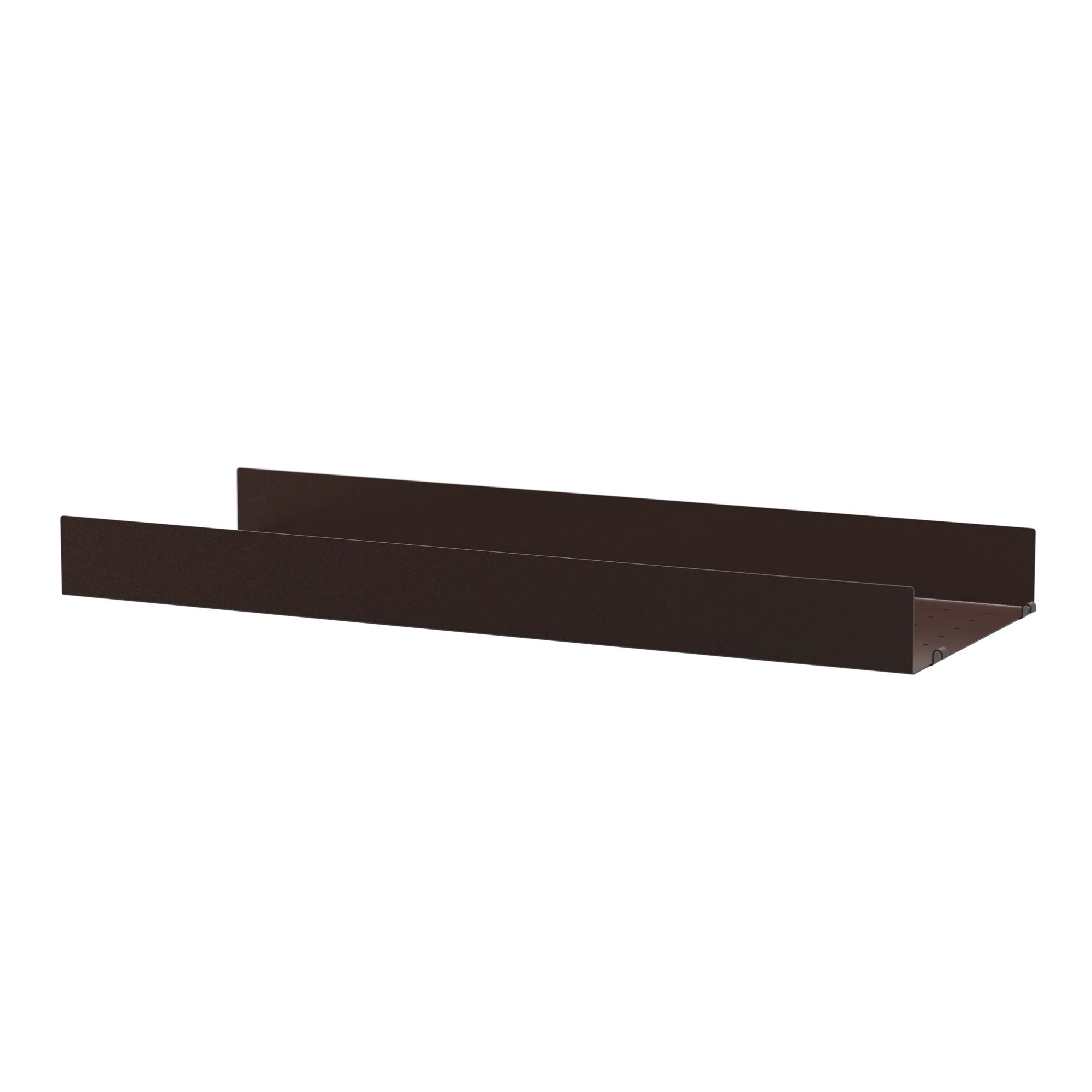String System metallihylly korkea reuna 78x30 tummanruskea String Furniture