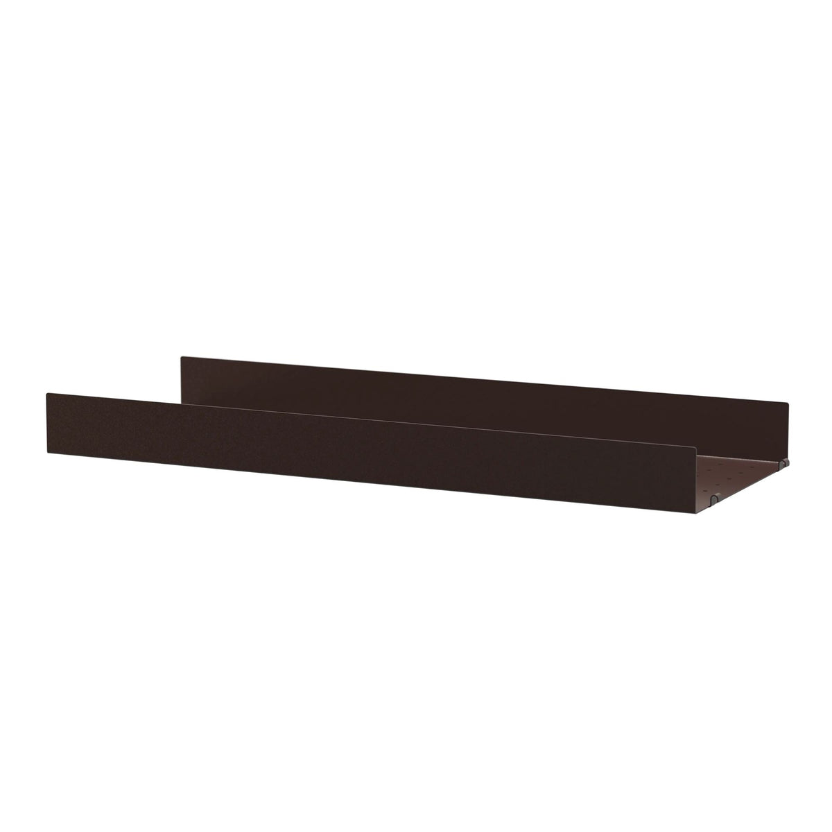 String System metallihylly korkea reuna 78x30 tummanruskea String Furniture