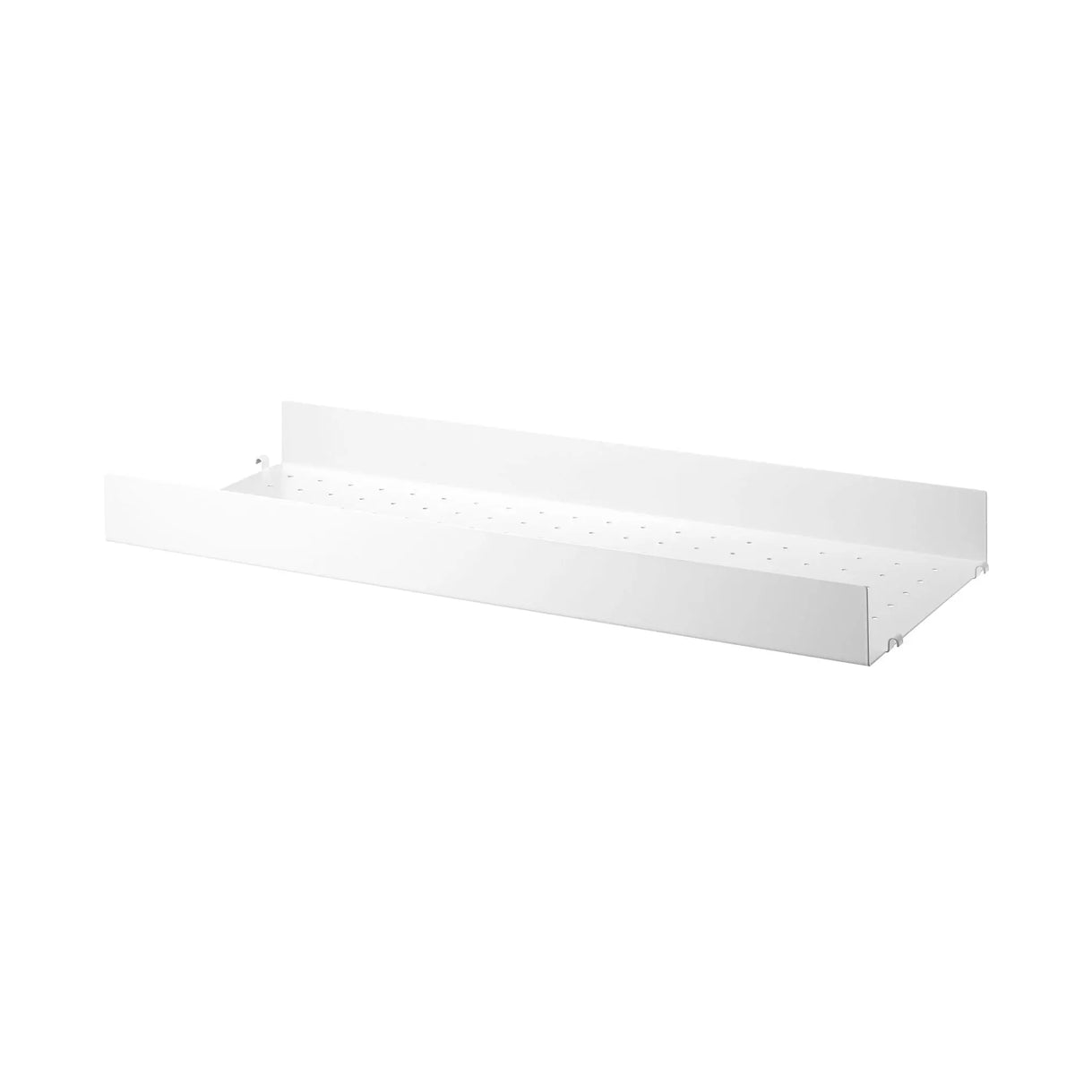 String System metallihylly korkea reuna 78x30 valkoinen - Laatukaluste