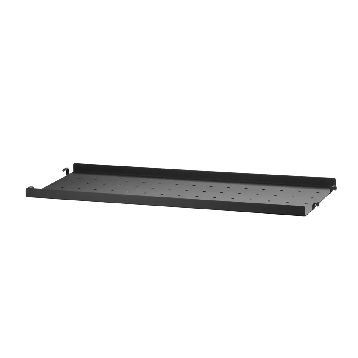 String System metallihylly matala reuna 58x20 musta String Furniture