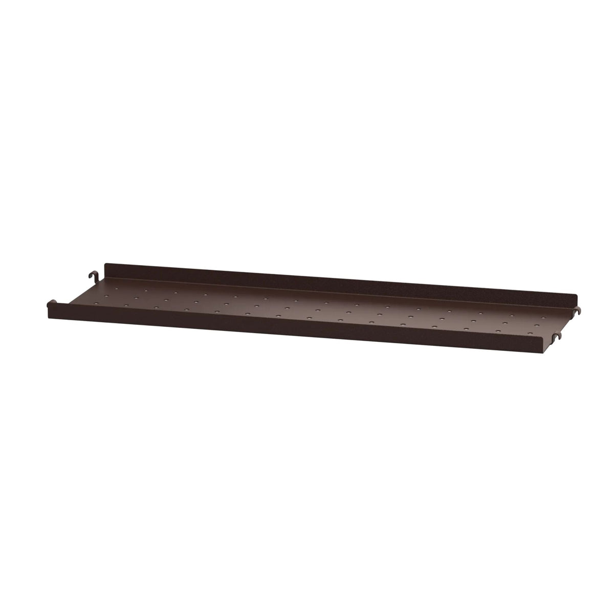 String System metallihylly matala reuna 58x20 tummanruskea String Furniture
