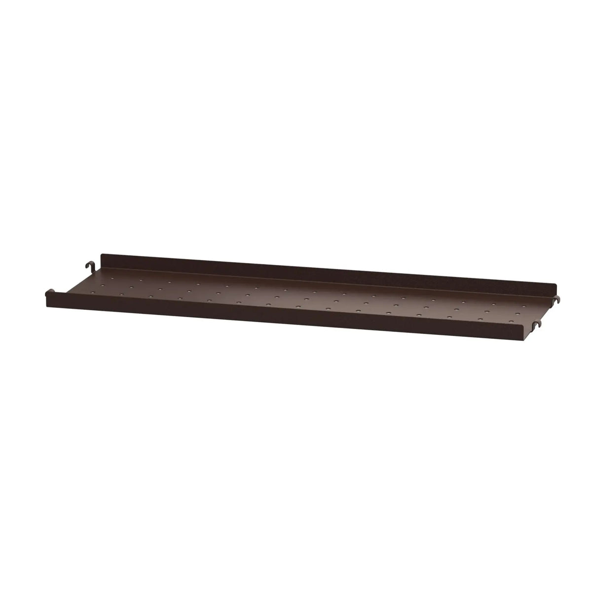 String System metallihylly matala reuna 58x20 tummanruskea String Furniture