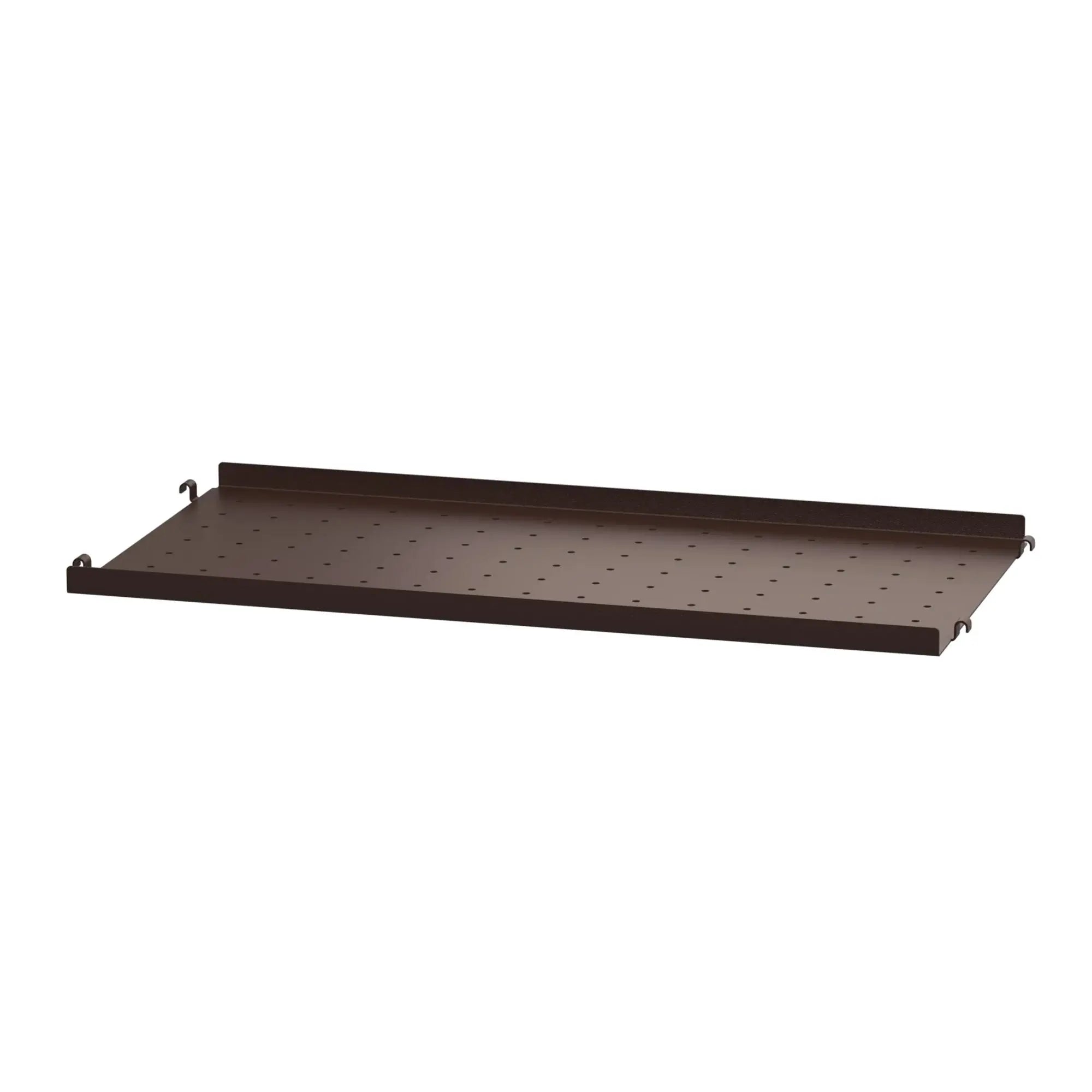 String System metallihylly matala reuna 58x30 tummanruskea String Furniture