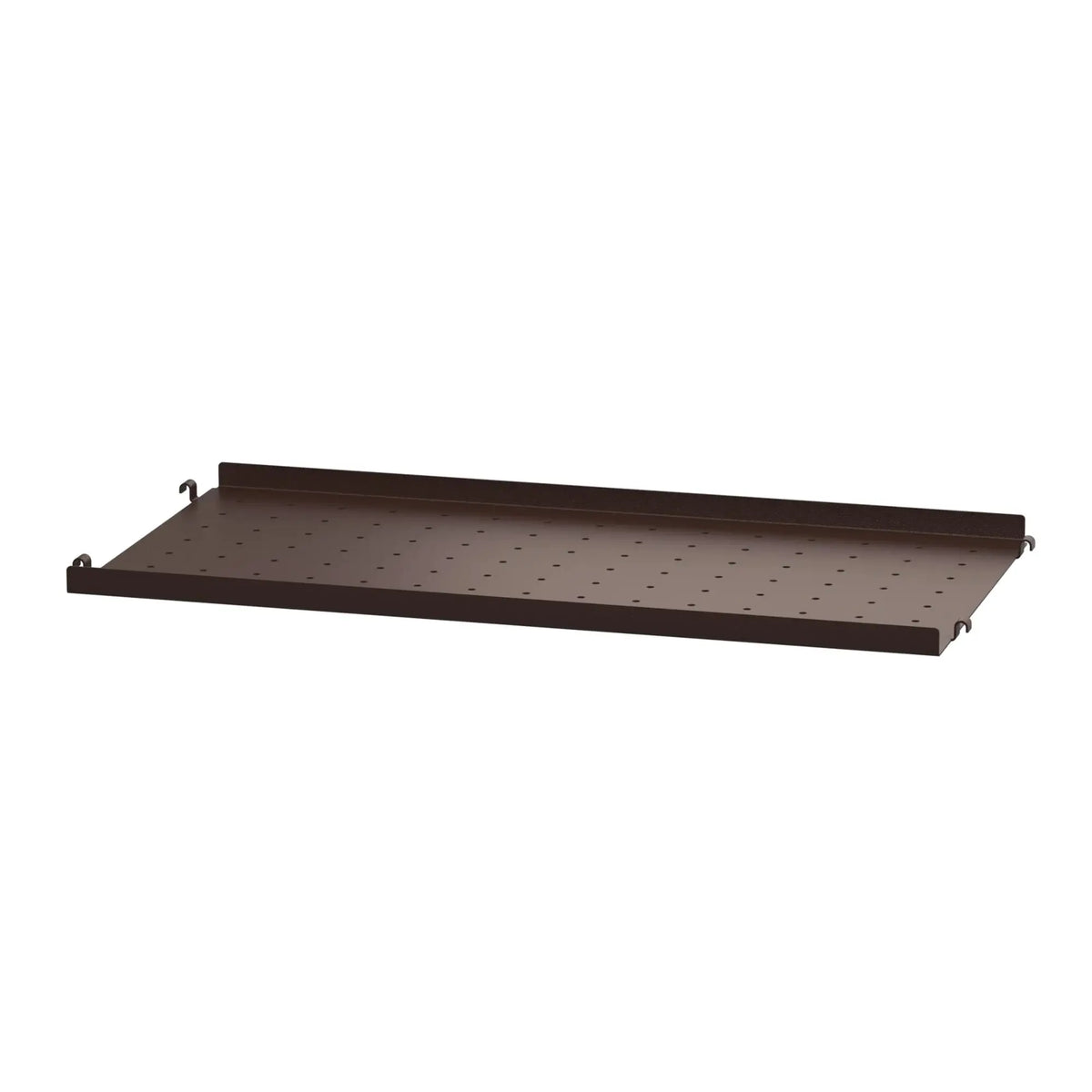 String System metallihylly matala reuna 58x30 tummanruskea String Furniture