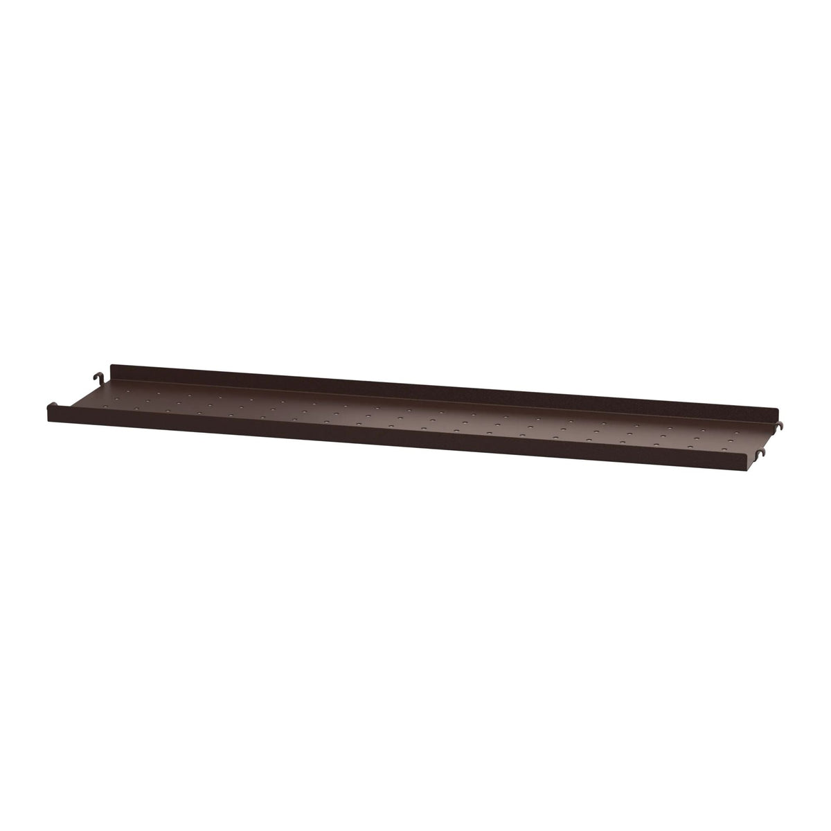String System metallihylly matala reuna 78x20 tummanruskea String Furniture