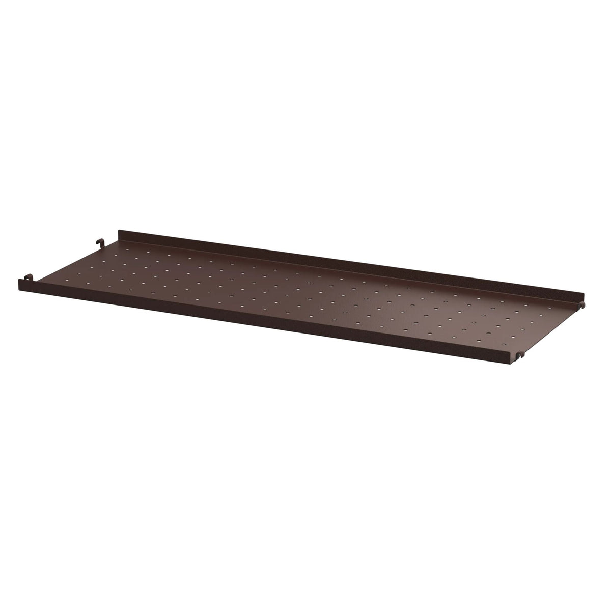 String System metallihylly matala reuna 78x30 tummanruskea String Furniture