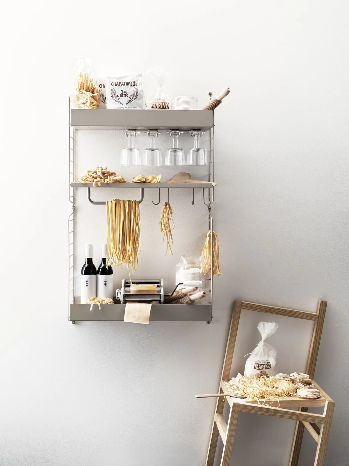 String System ripustusteline 30cm 2kpl beige String Furniture