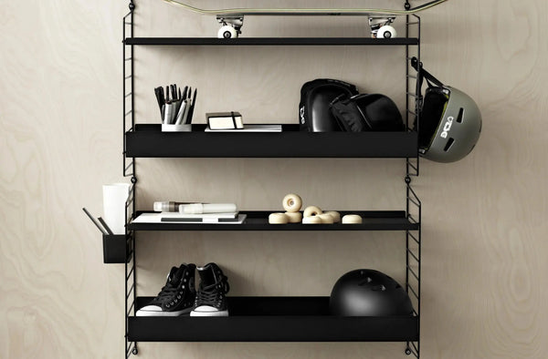 String System sivupaneeli 50x30 musta String Furniture
