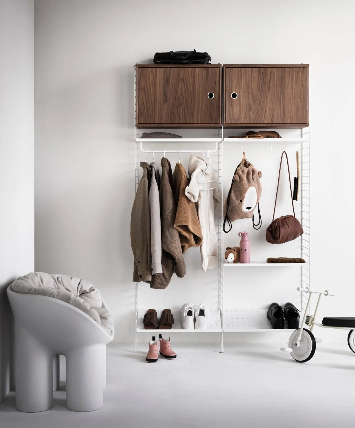 String System tanko metallihyllyyn 53cm valkoinen - Laatukaluste