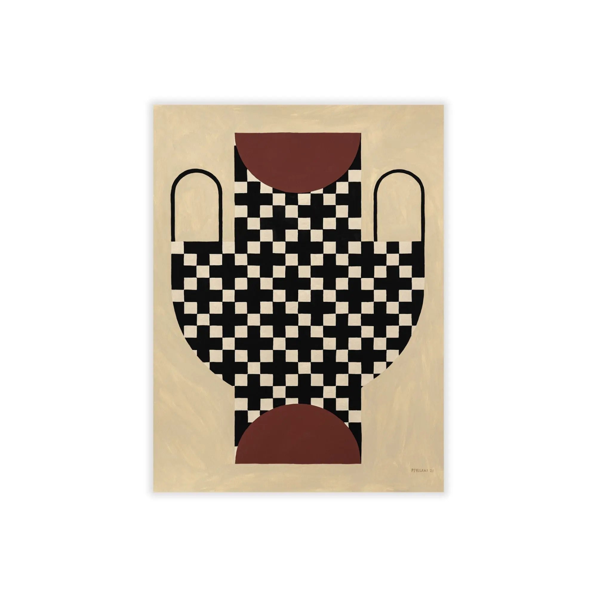 The Poster Club Vase With Cross Pattern juliste The Poster Club