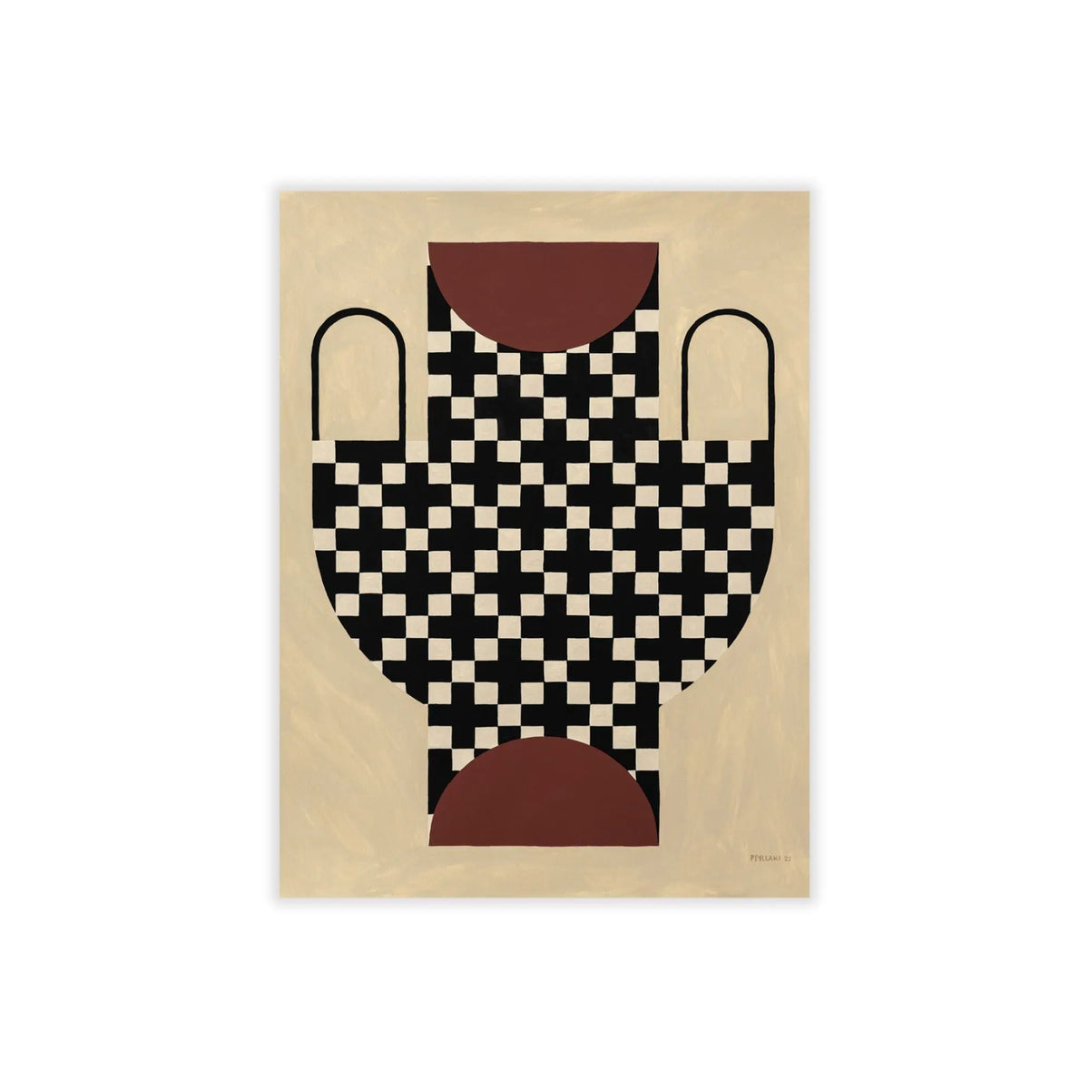 The Poster Club Vase With Cross Pattern juliste The Poster Club