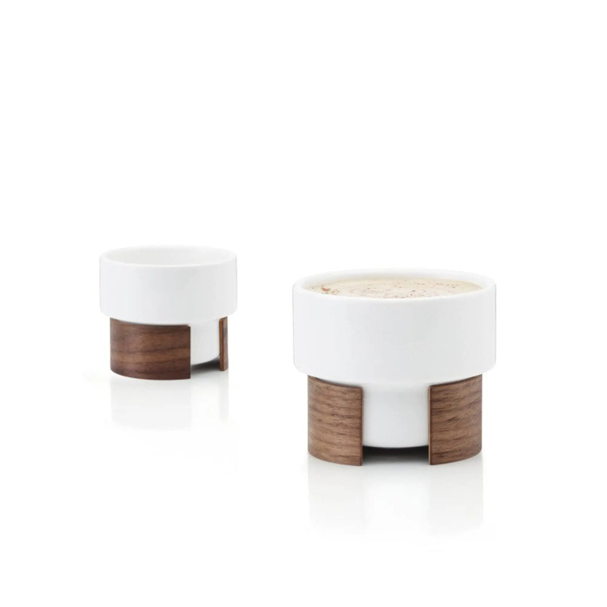 Tonfisk Design Cappuccinokuppi / 2kpl valkoinen/pähkinä - Laatukaluste