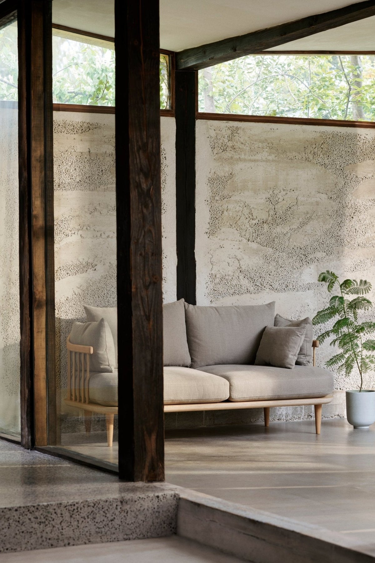 &Tradition Fly sohva SC2 valkoöljytty tammi Hot Madison 094 - Laatukaluste