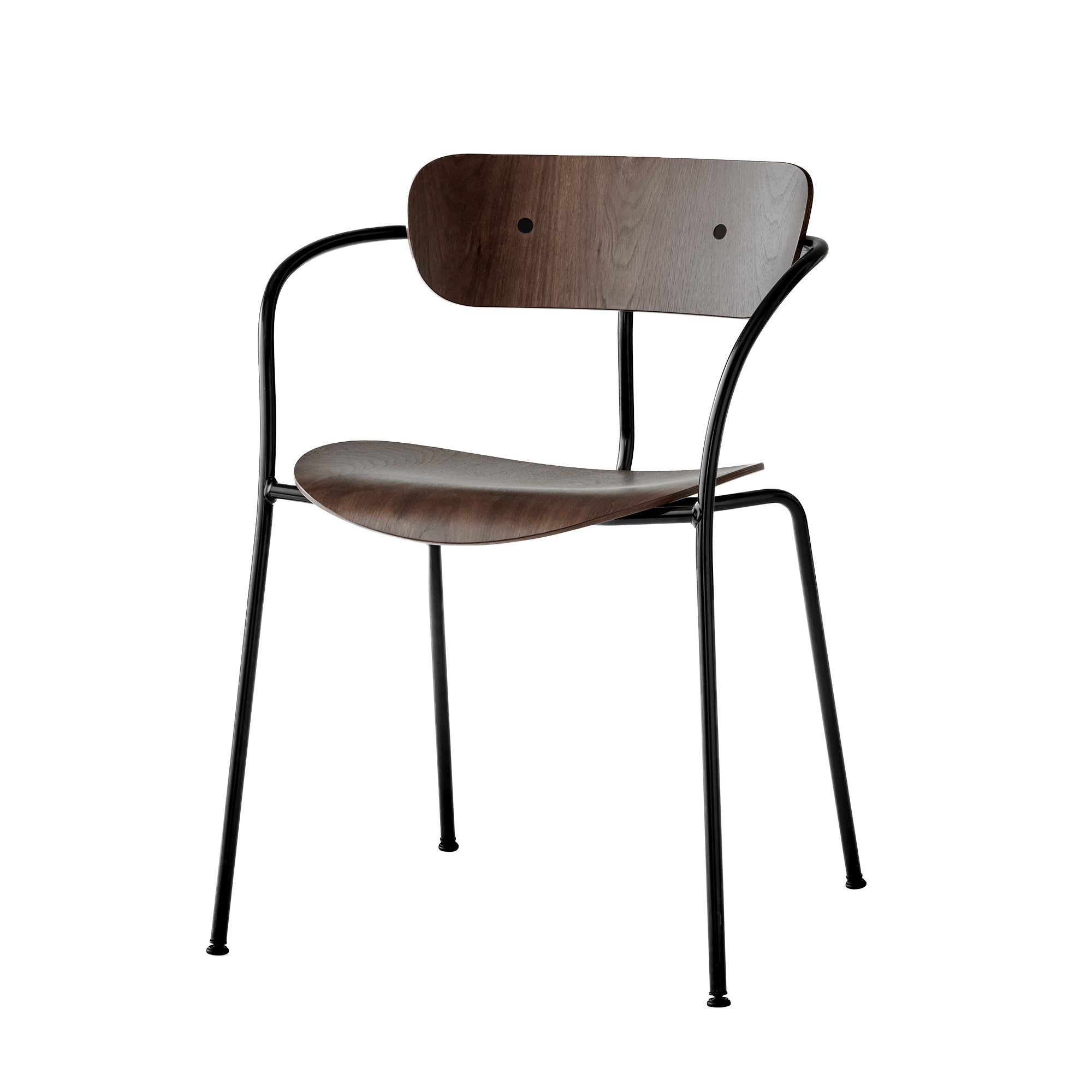 &Tradition Pavilion AV2 tuoli pähkinä/musta - Laatukaluste